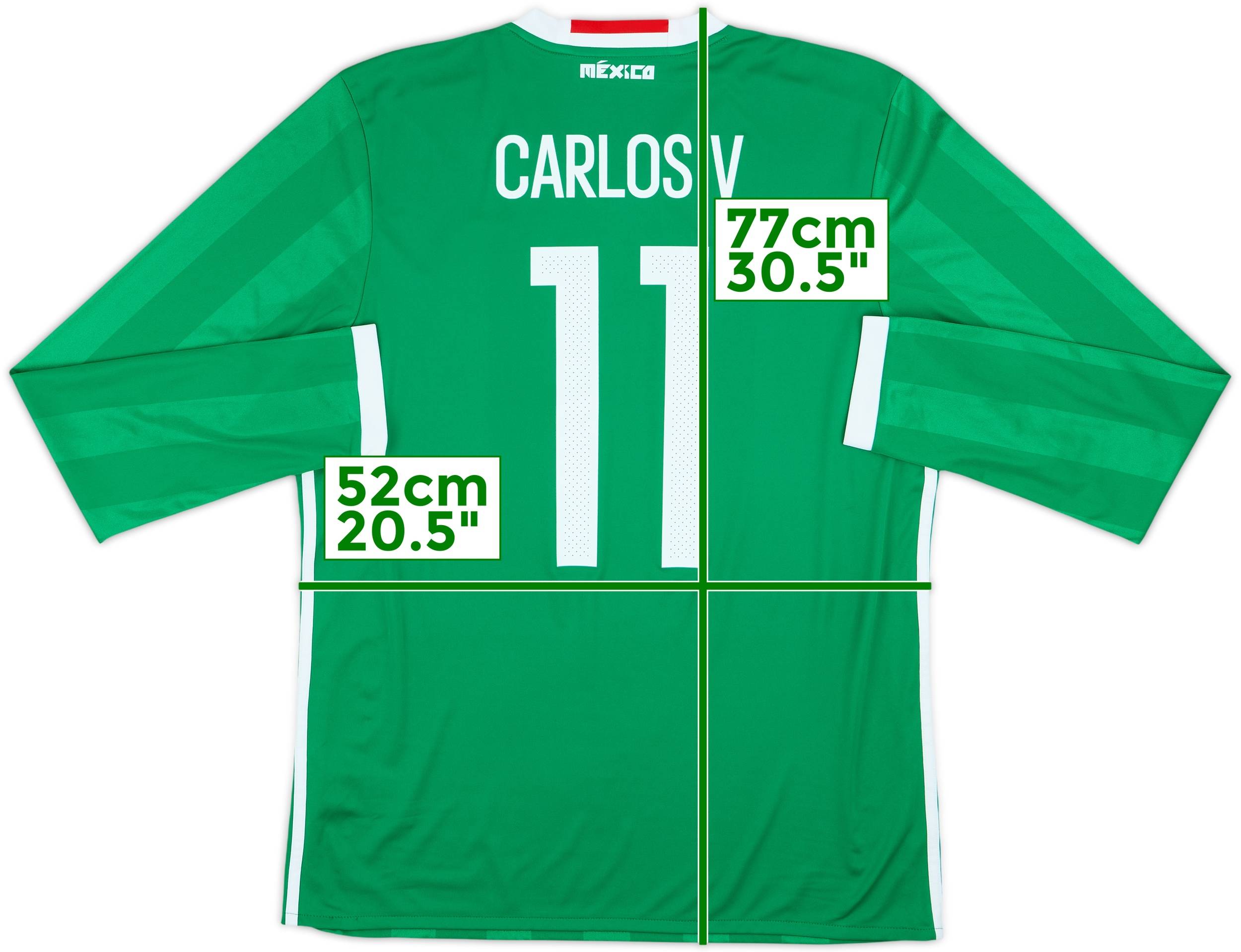 2016-17 Mexico Copa America Home L/S Shirt Carlos V #11 - 9/10 - (L)