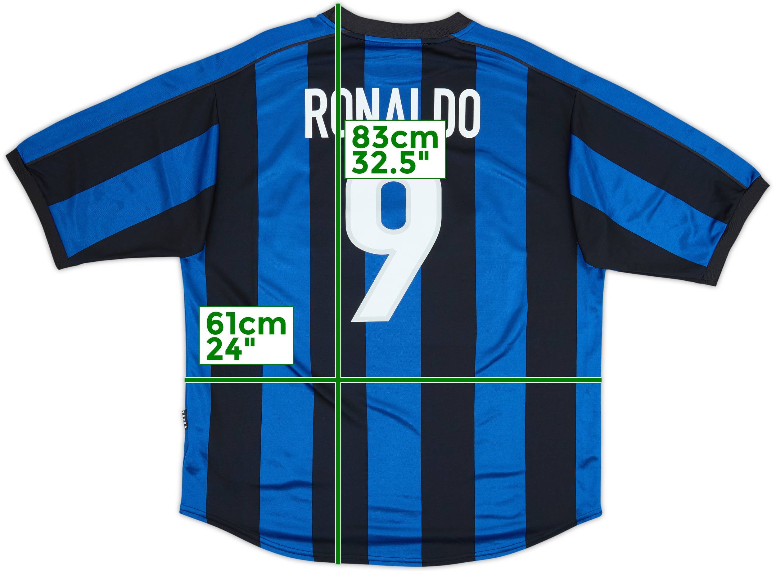 1999-00 Inter Milan Home Shirt Ronaldo #9 - 8/10 - (XL)