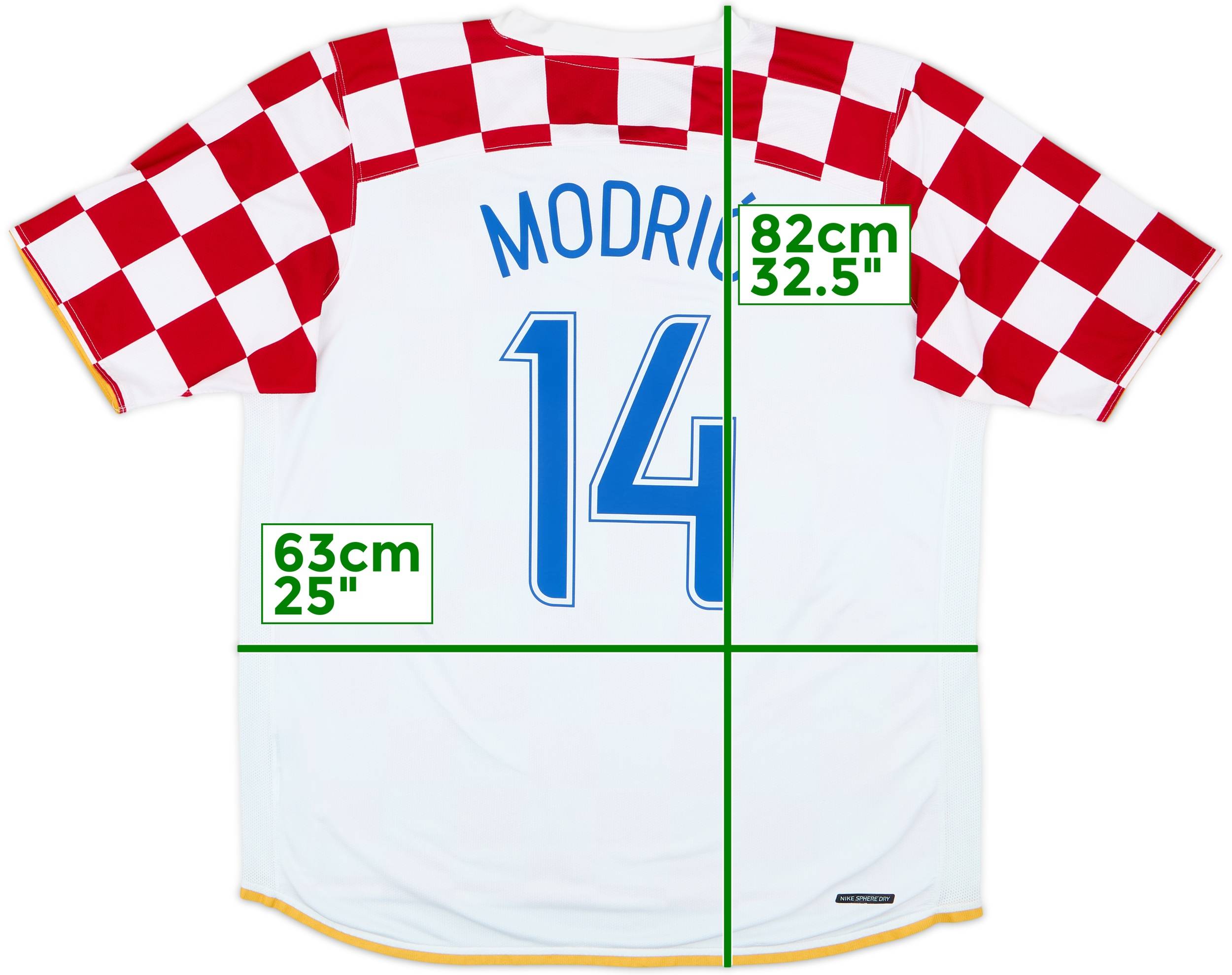 2006-08 Croatia Home Shirt Modric #14 - 8/10 - (XXL)