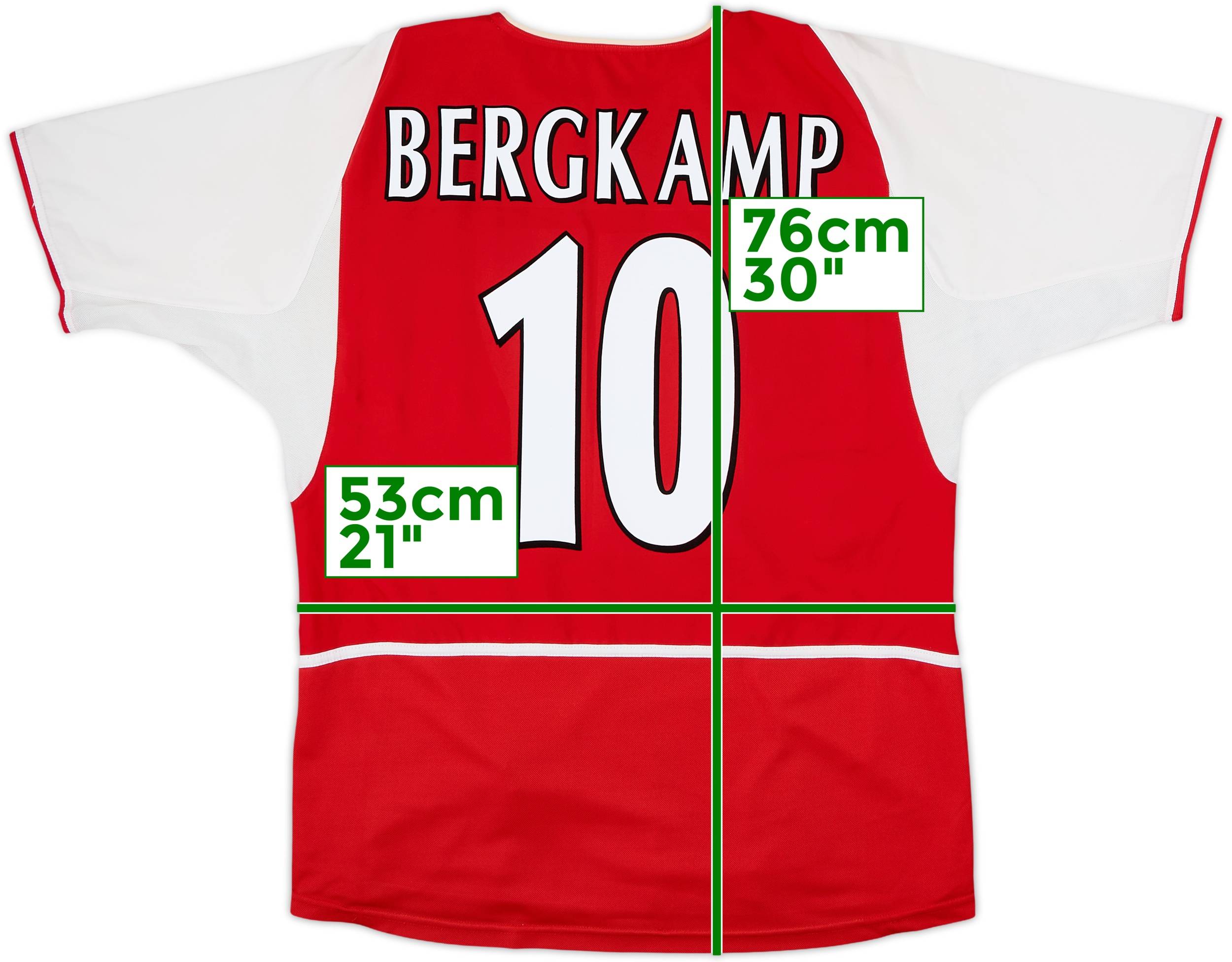 2002-04 Arsenal Home Shirt Bergkamp #10 - 8/10 - (L)