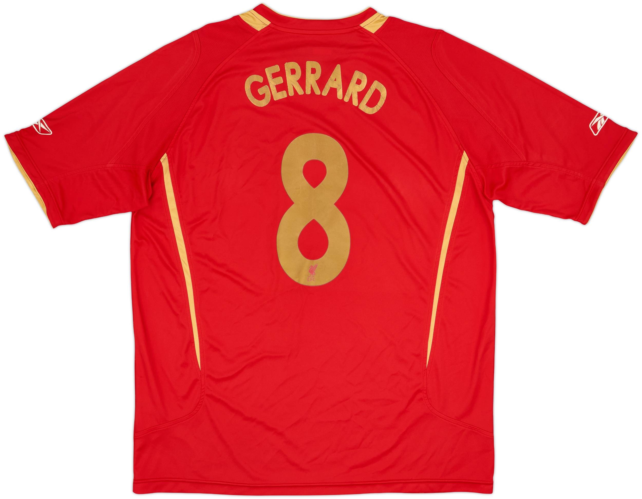 2005-06 Liverpool CL Home Shirt Gerrard #8 - 4/10 - (XL)