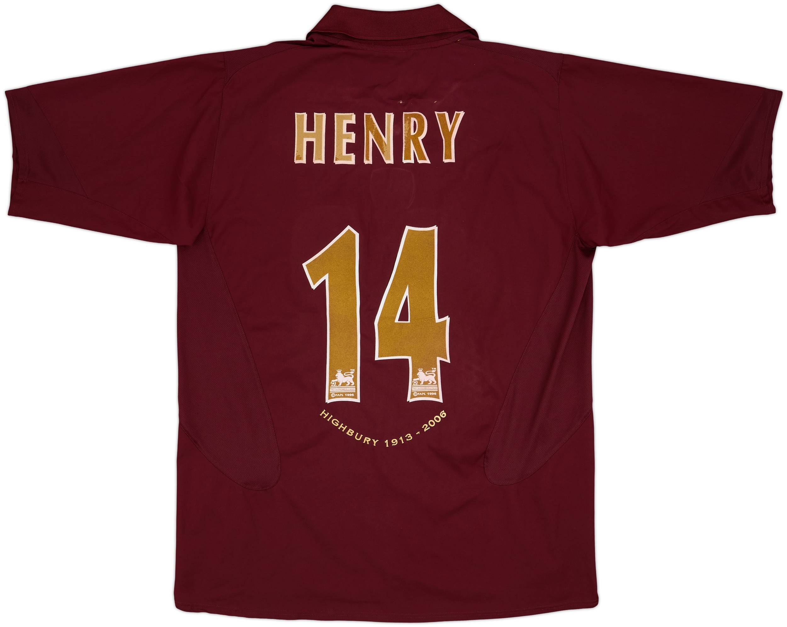 2005-06 Arsenal Home Shirt Henry #14 - 5/10 - (XL)
