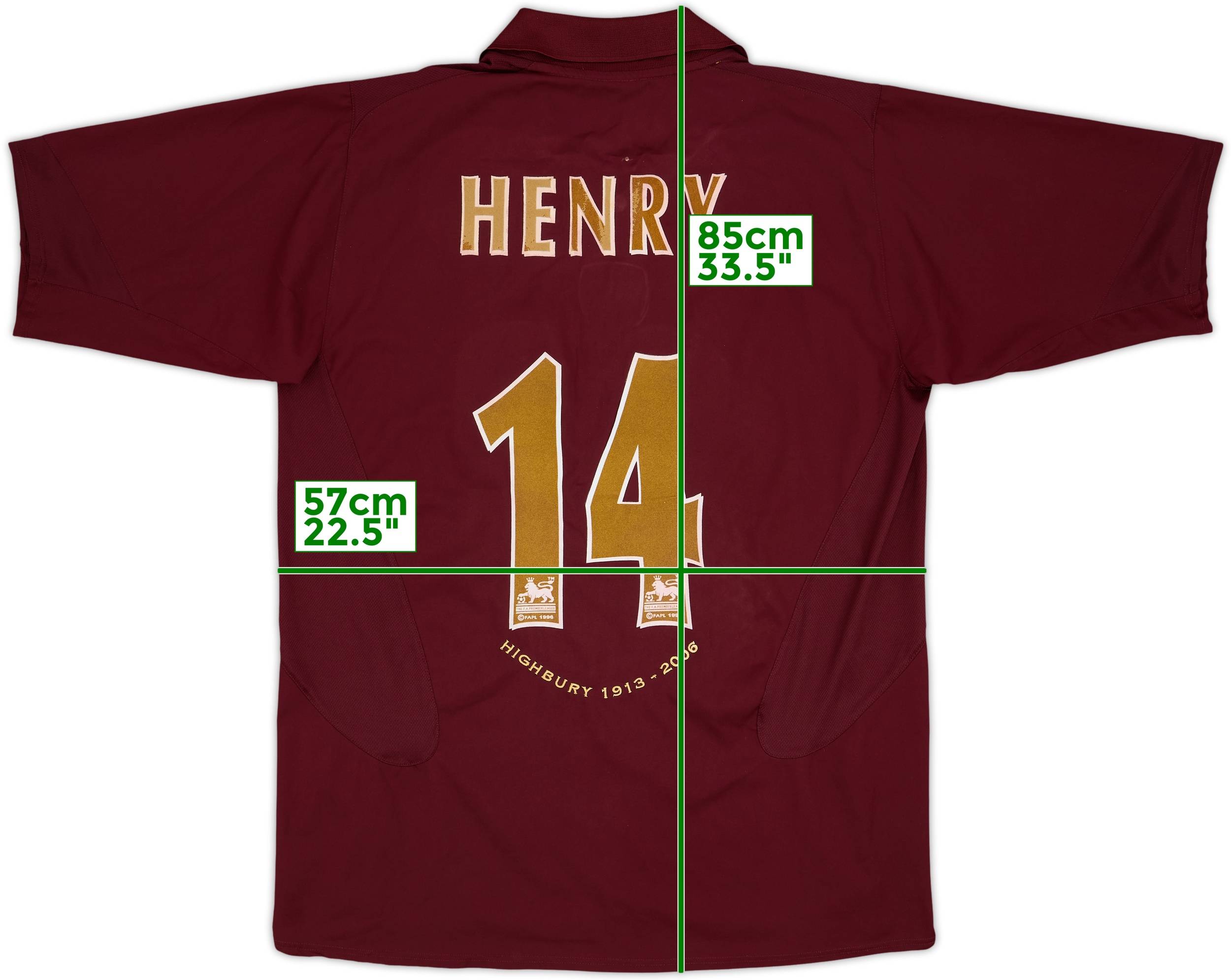 2005-06 Arsenal Home Shirt Henry #14 - 5/10 - (XL)
