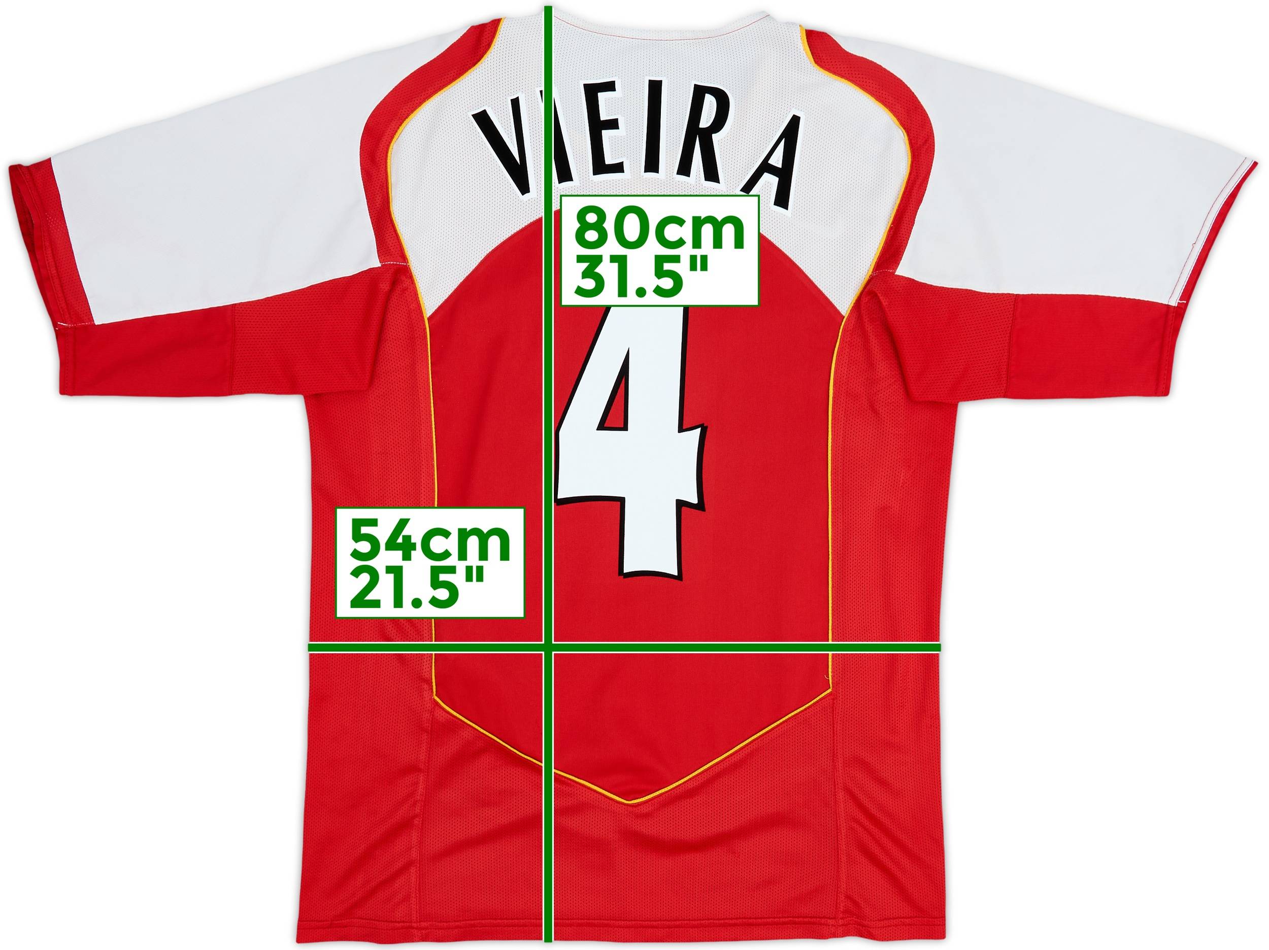 2004-05 Arsenal Home Shirt Vieira #4 - 6/10 - (M)