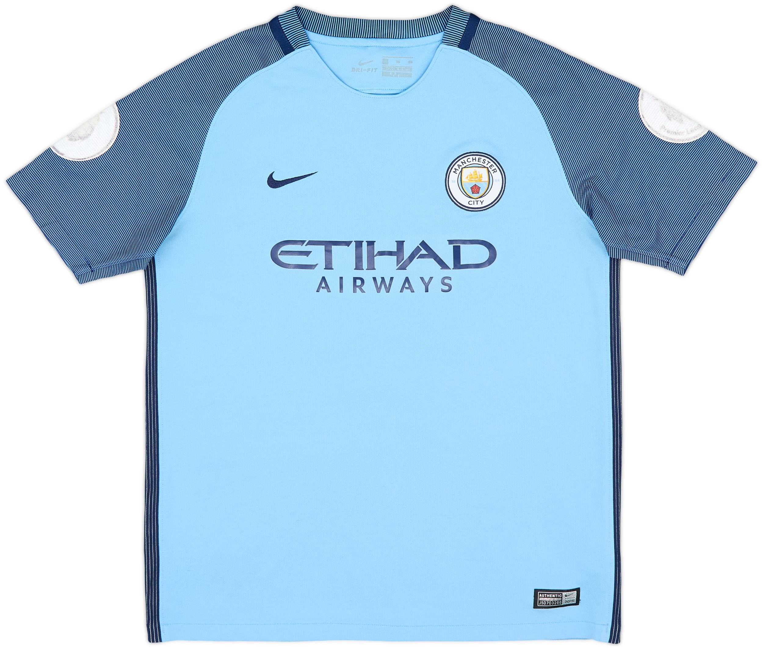 2016-17 Manchester City Home Shirt De Bruyne #17 - 5/10 - (XL.Boys)
