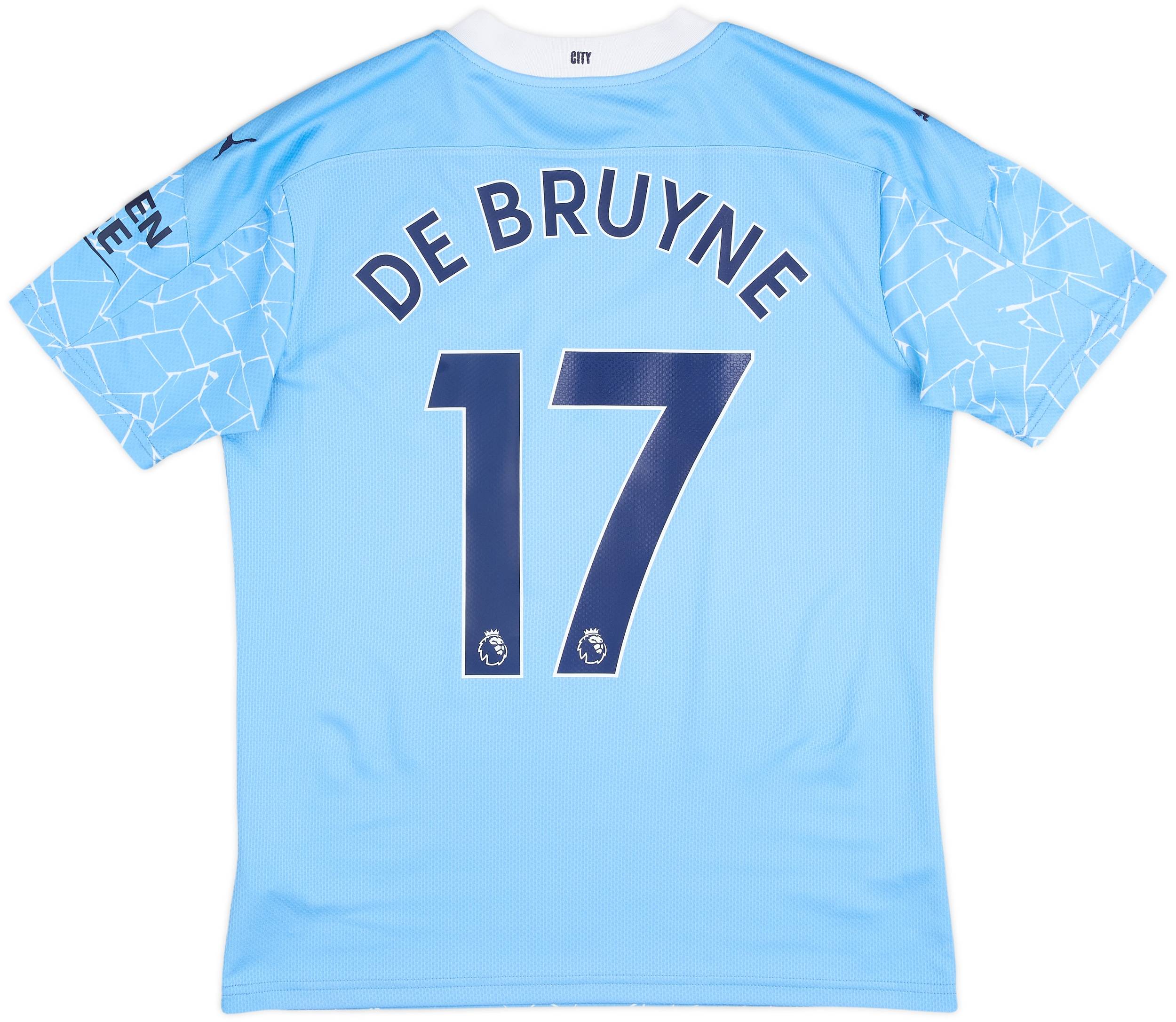 2020-21 Manchester City Home Shirt De Bruyne #17 - 9/10 - (M)