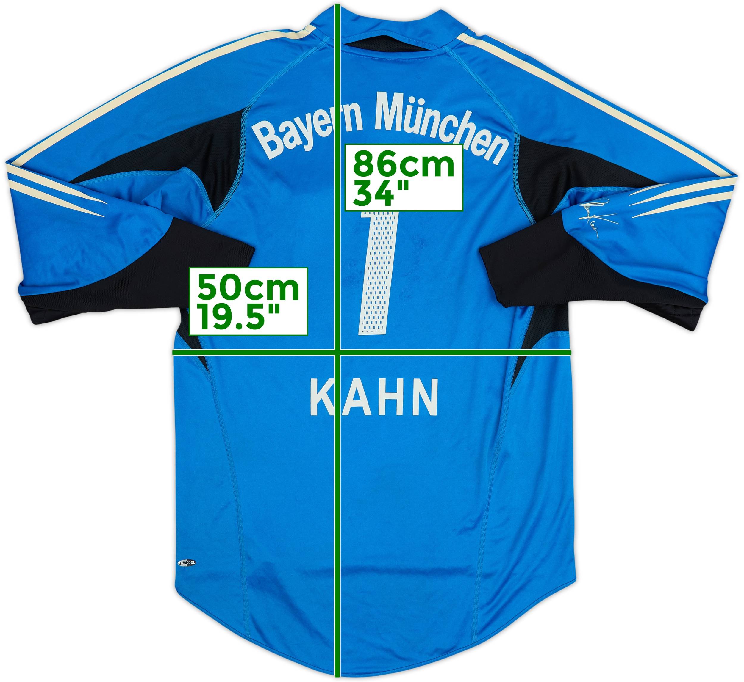 Bayern München KAHN ゴールキーパーシャツ 2004-05 Bayern Munich GK Shirt Kahn #1 - 6/10 - (M)