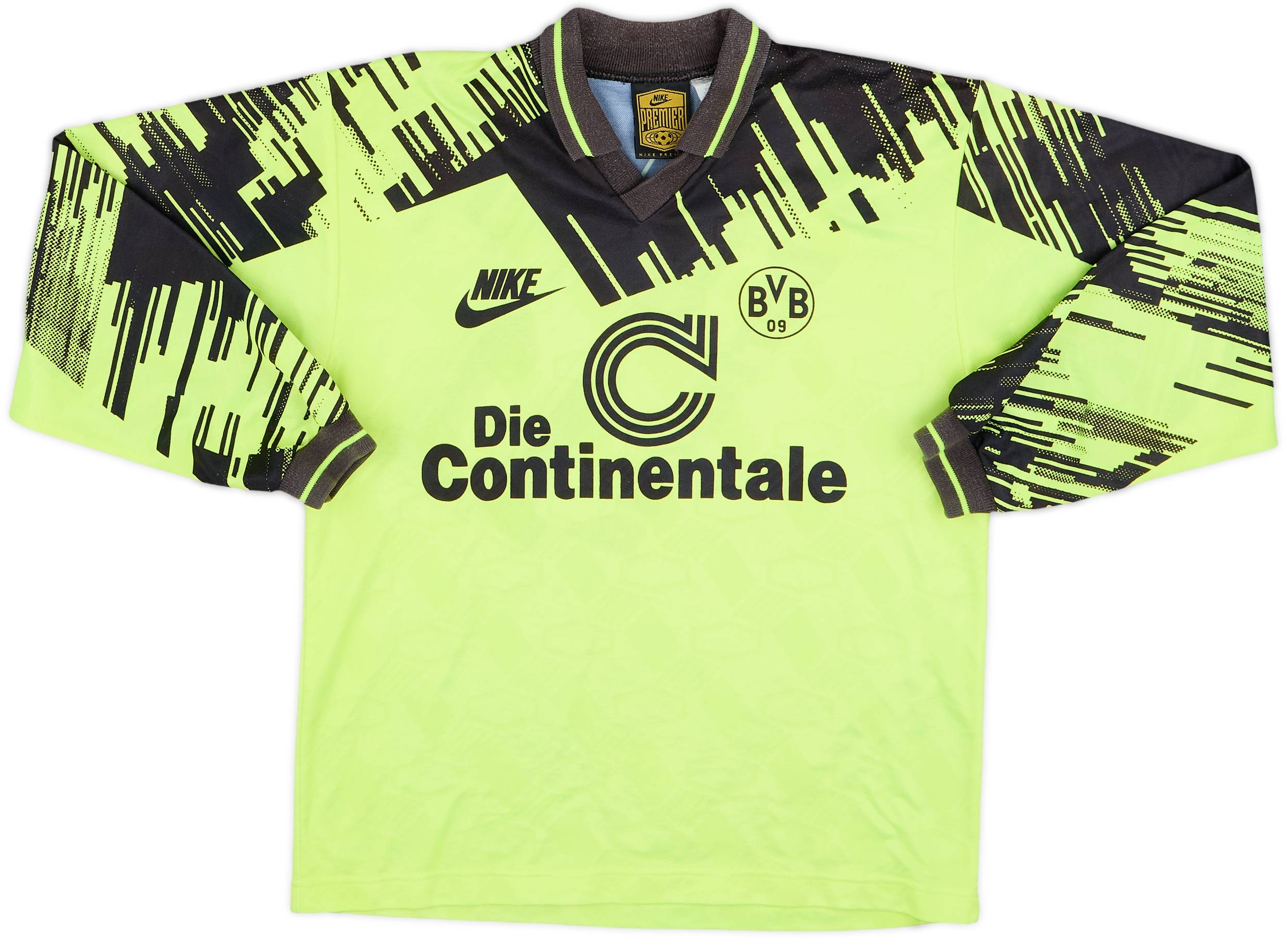 1993-94 Borussia Dortmund Home L/S Shirt #11 - 8/10 - (L.Boys)