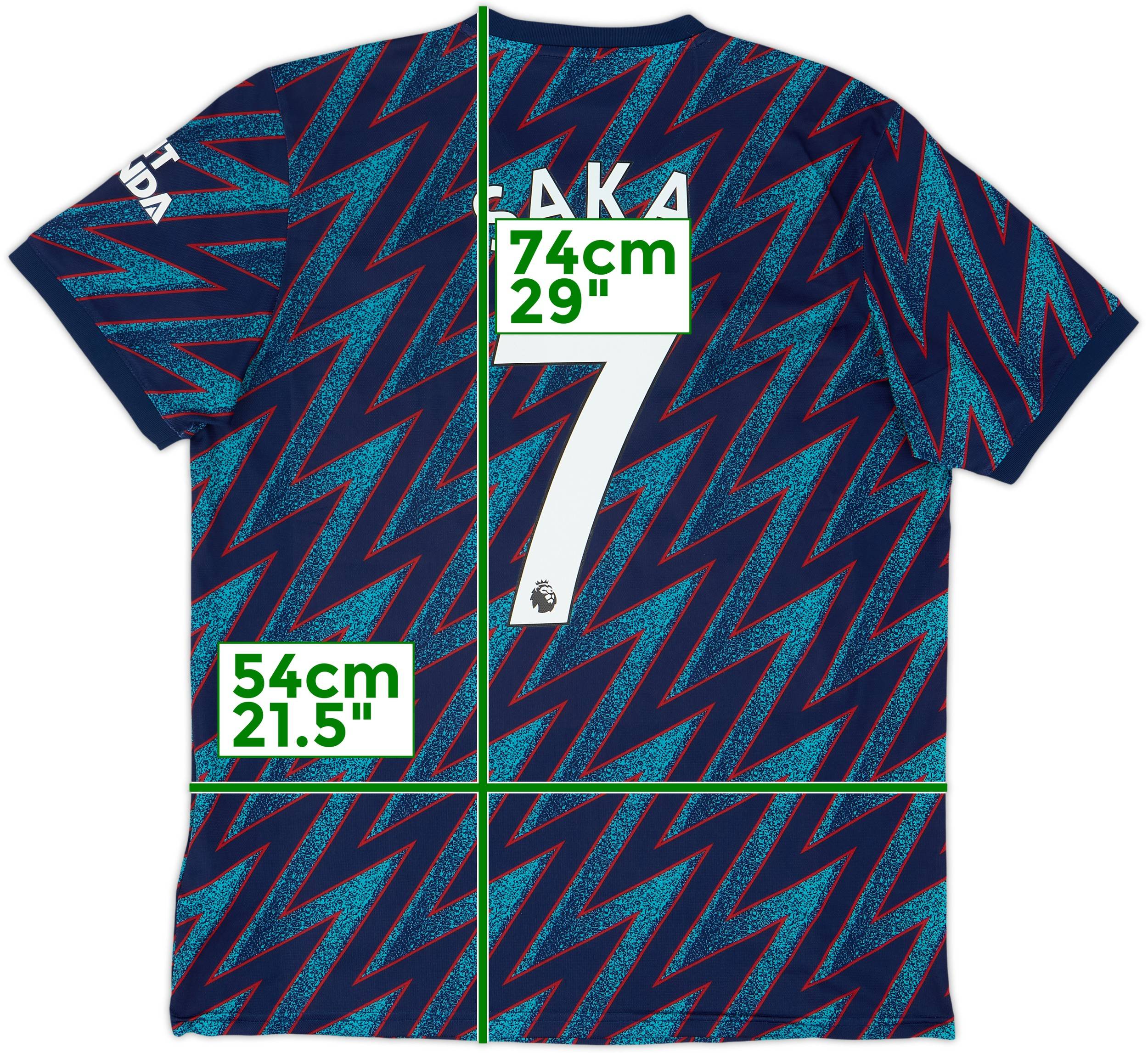 2021-22 Arsenal Third Shirt Saka #7 - 8/10 - (L)