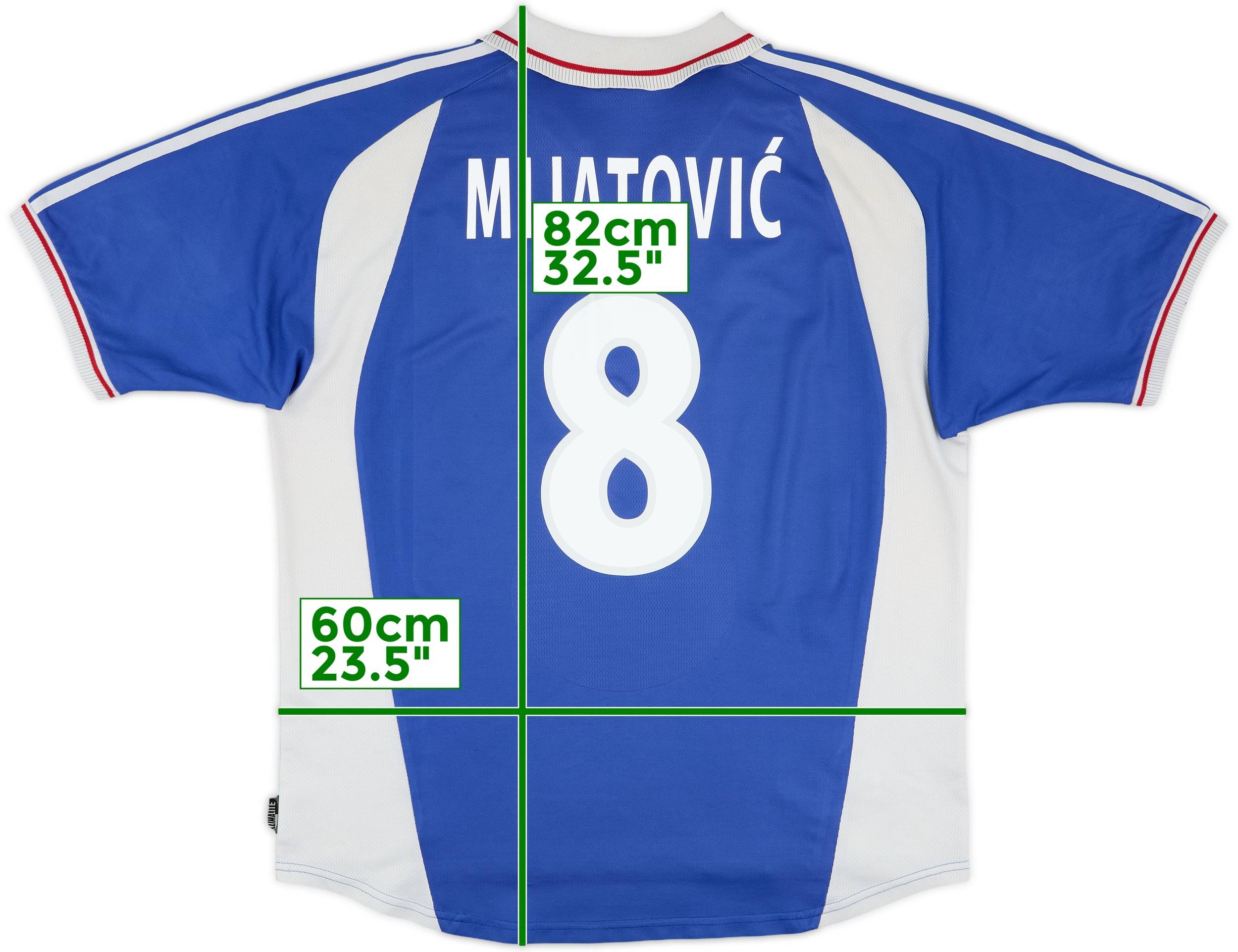 2000-01 Yugoslavia Home Shirt Mijatovic #8 - 6/10 - (XL)