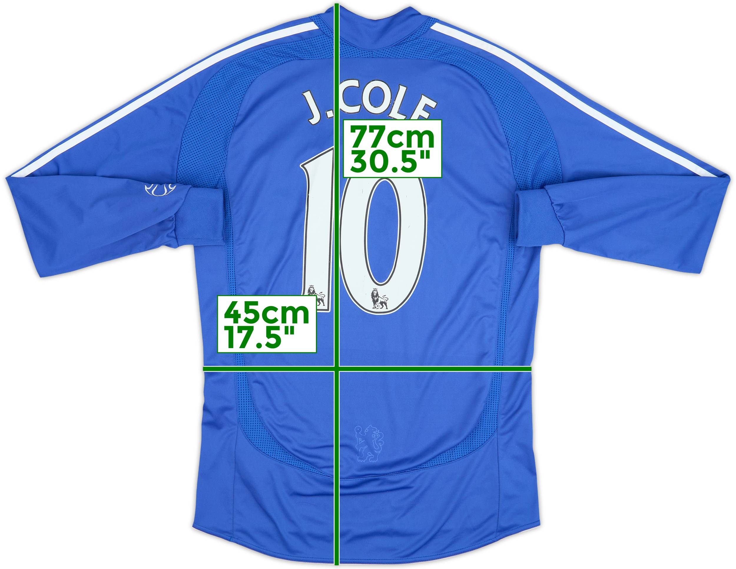 2006-08 Chelsea Home L/S Shirt J.Cole #10 - 6/10 - (S)