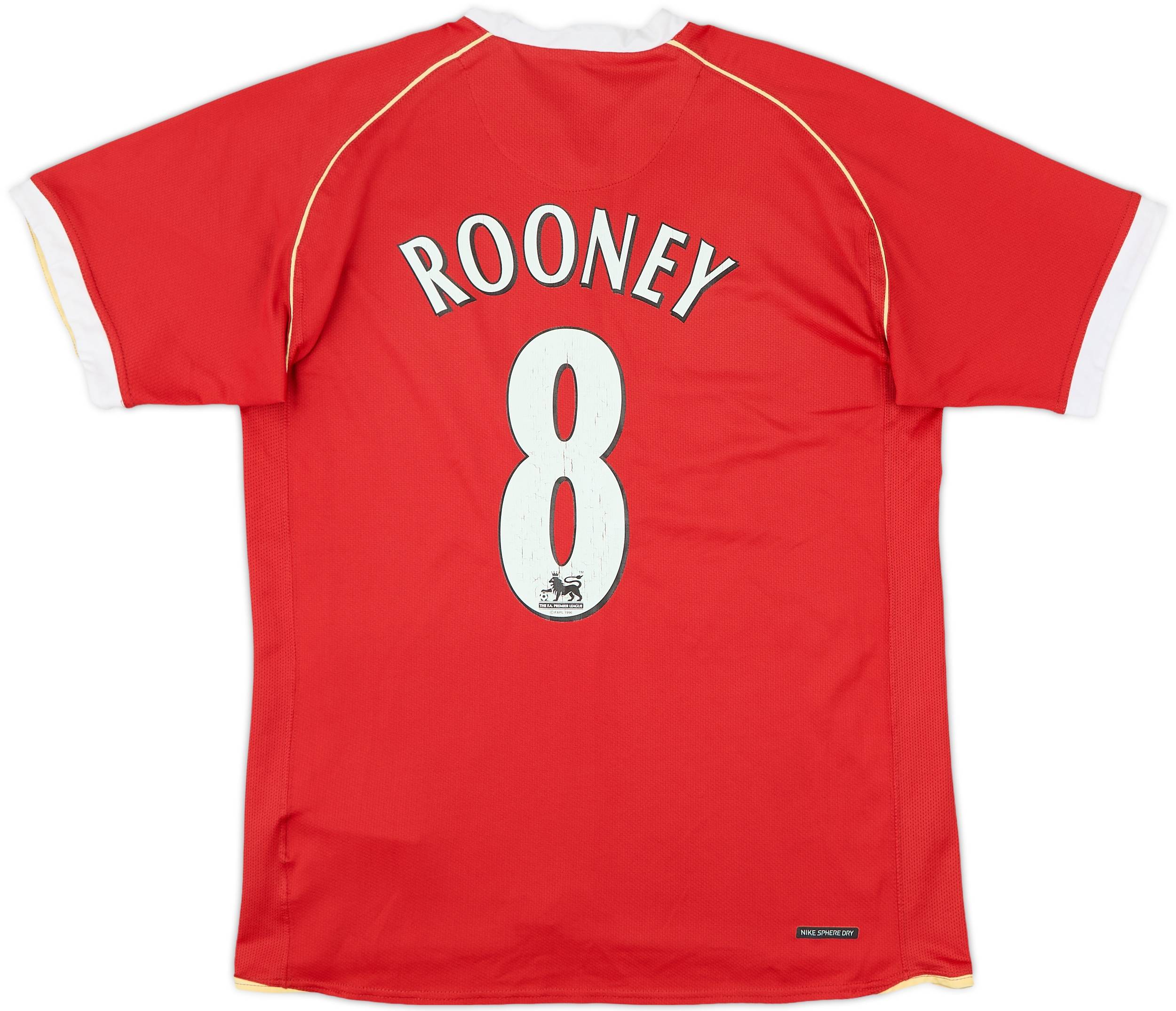 【BoB】Manchester United サイン入りジャージ M 2006-07 Manchester United Home Shirt Rooney #8 - 6/10 - (M)