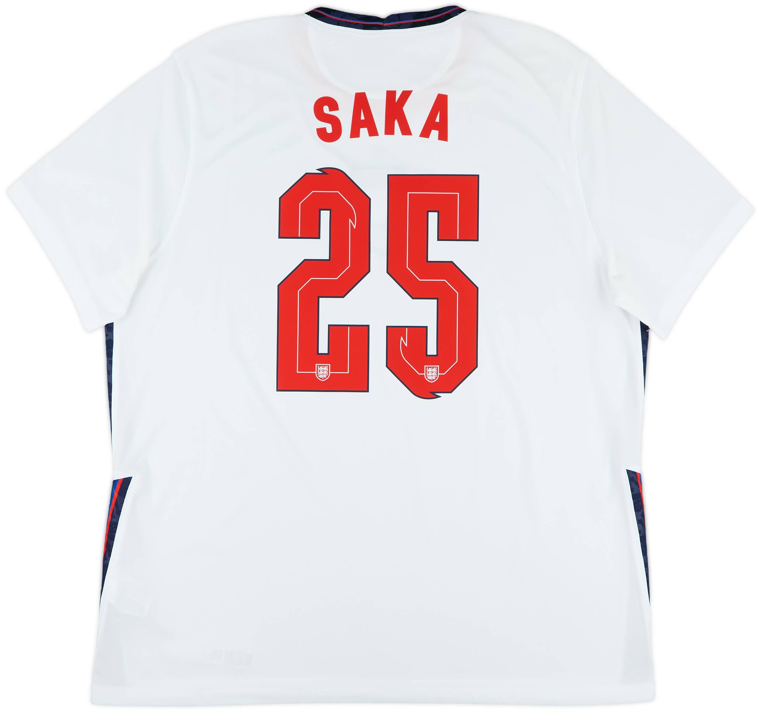 2020-22 England Home Shirt Saka #25 9/10 (XXL)
