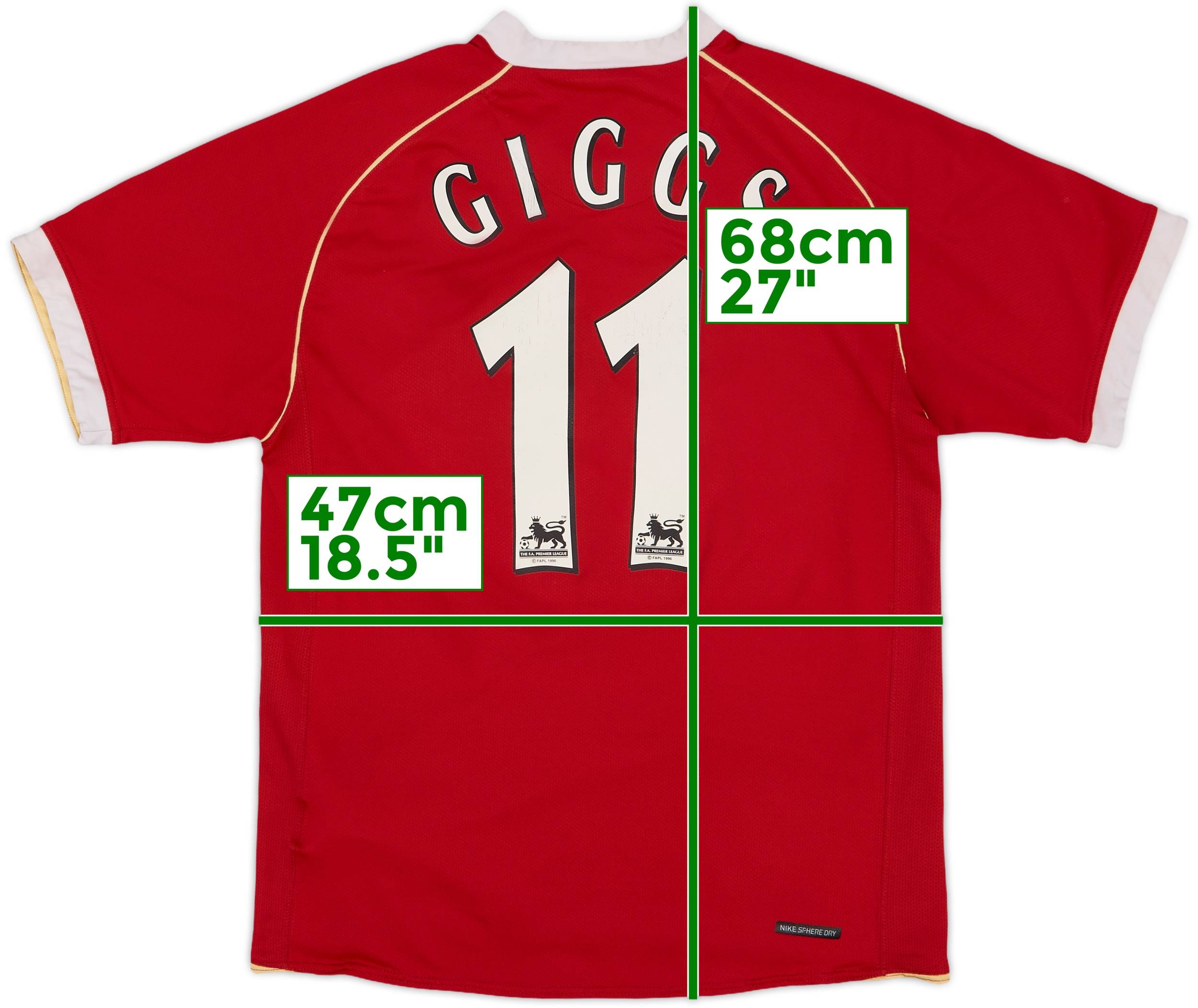 2006-07 Manchester United Home Shirt Giggs #11 - 6/10 - (S)