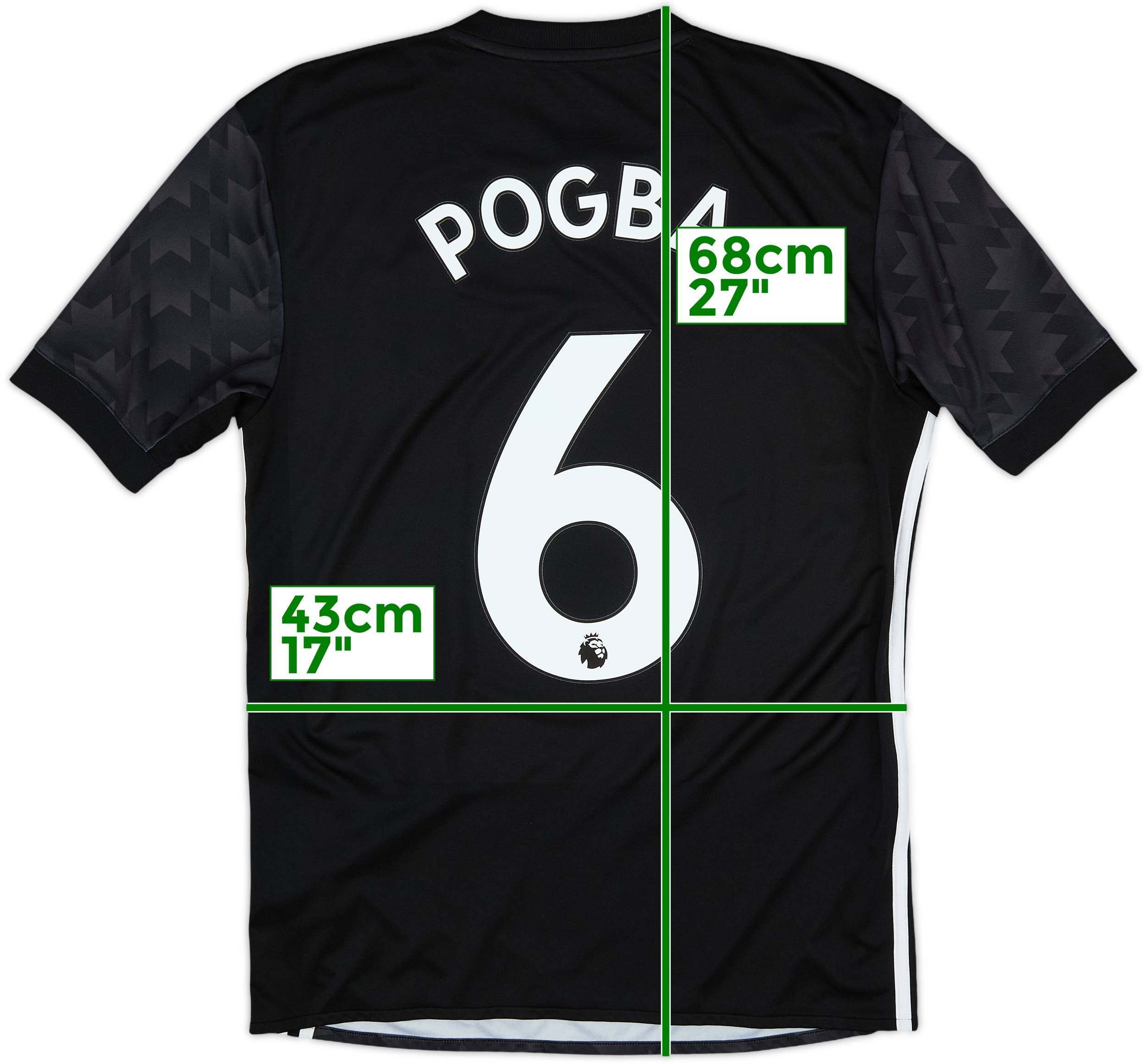 Maillot de foot extérieur MANCHESTER UNITED 2017/2018 #6 POGBA XL