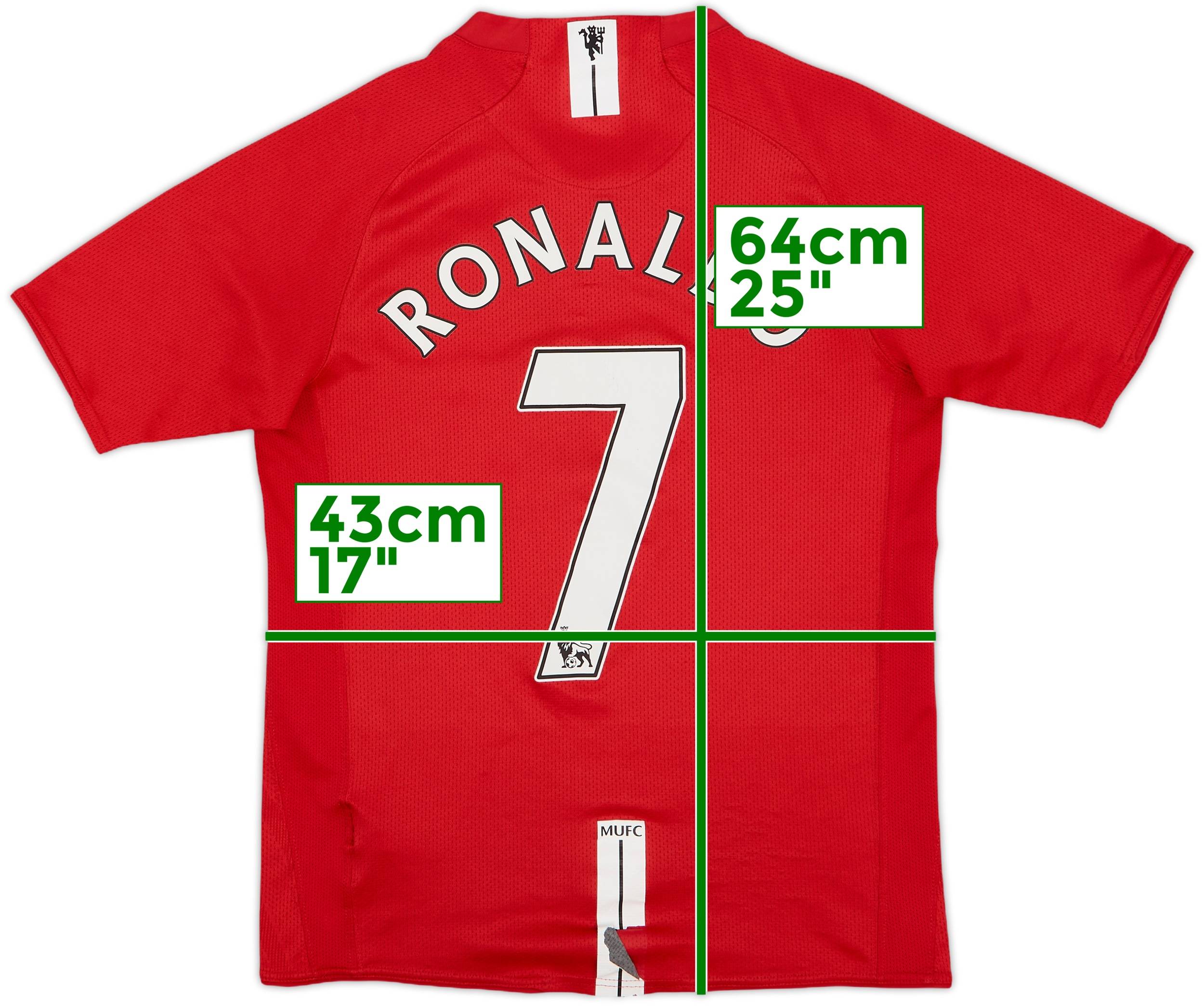 2007-09 Manchester United Home Shirt Ronaldo #7 - 5/10 - (XL