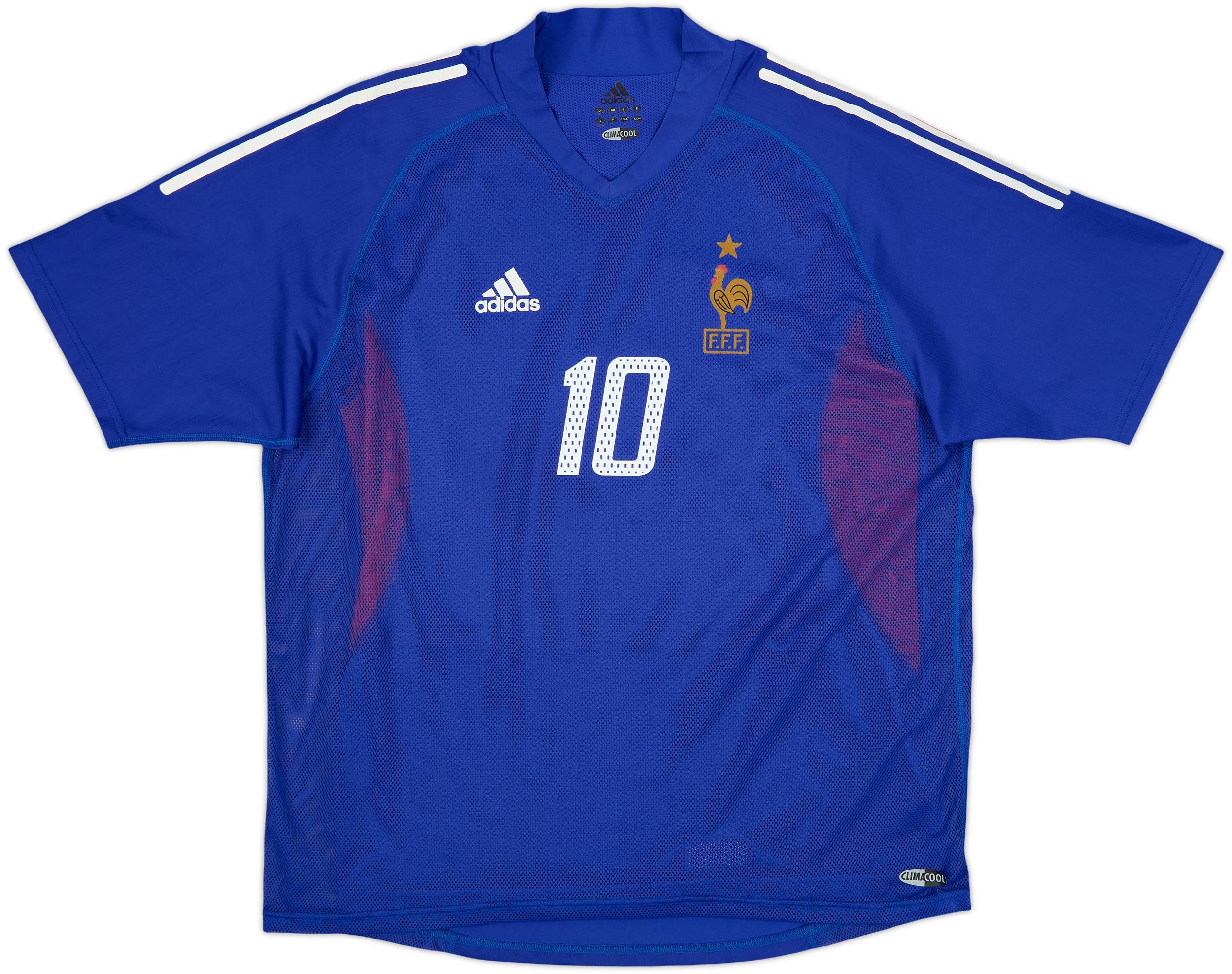 2002-04 France Player Issue Home Shirt Zidane #10 - 8/10 - (L)