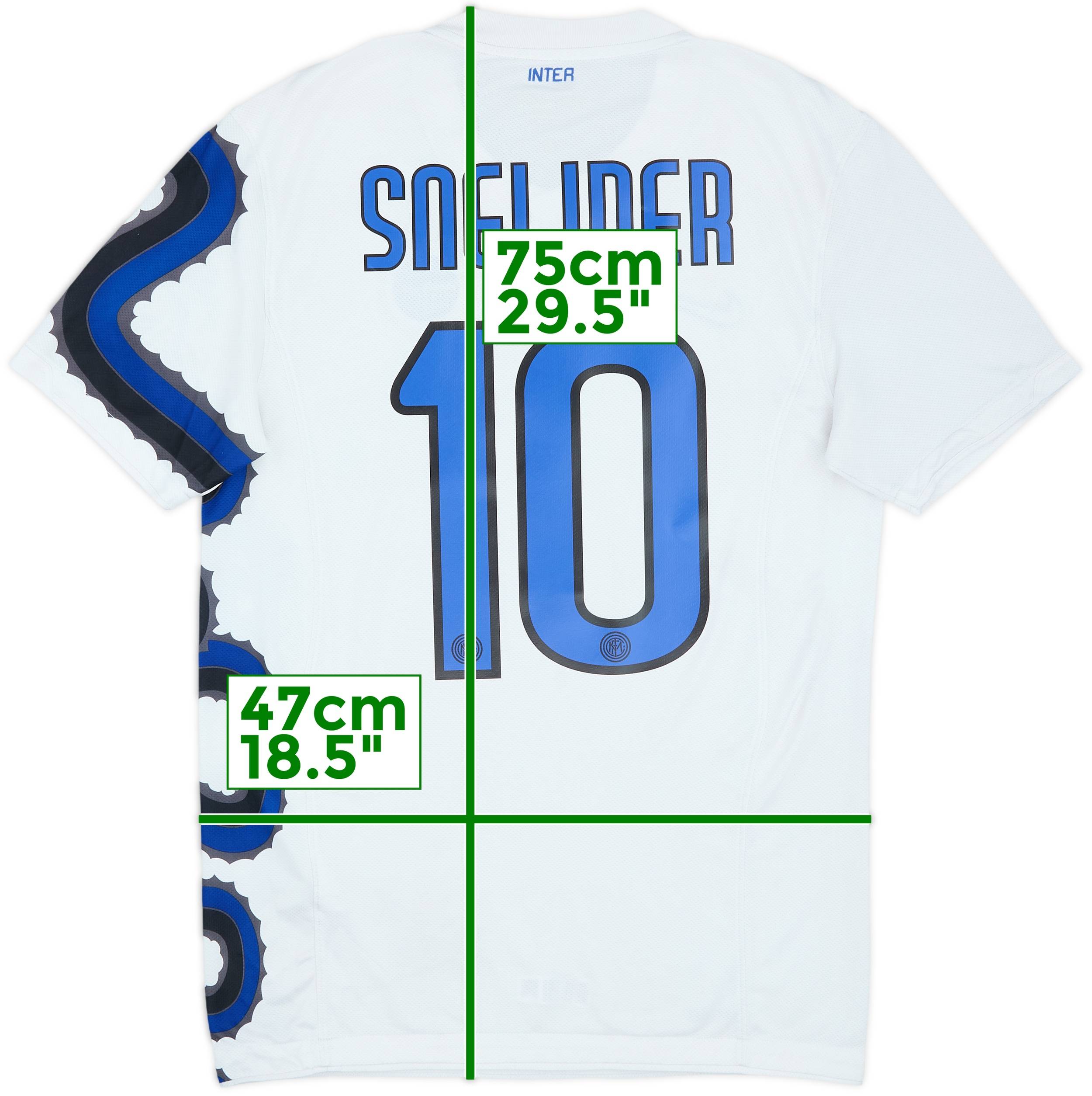 正規10-11 NIKE インテルミラノ M SNEIJDER#10 2010-11 Inter Milan Away Shirt Sneijder #10 - 7/10 - (S)