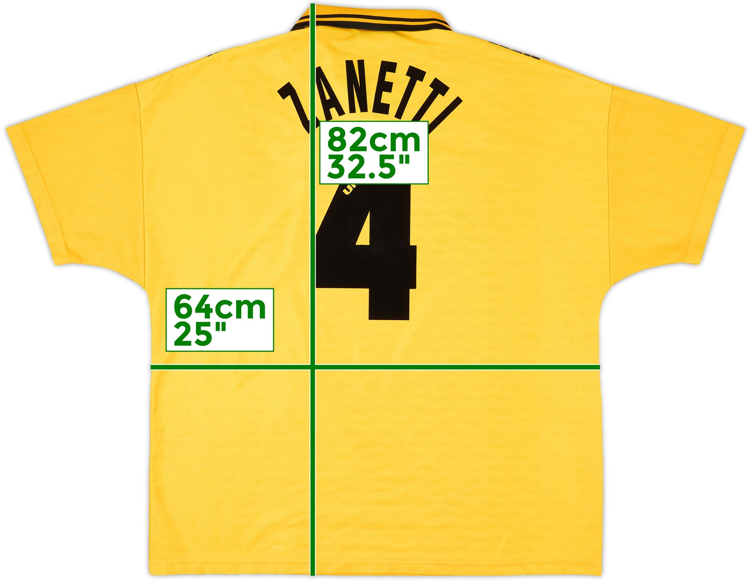 1996-97 Inter Milan Third Shirt Zanetti #4 - 6/10 - (XXL)
