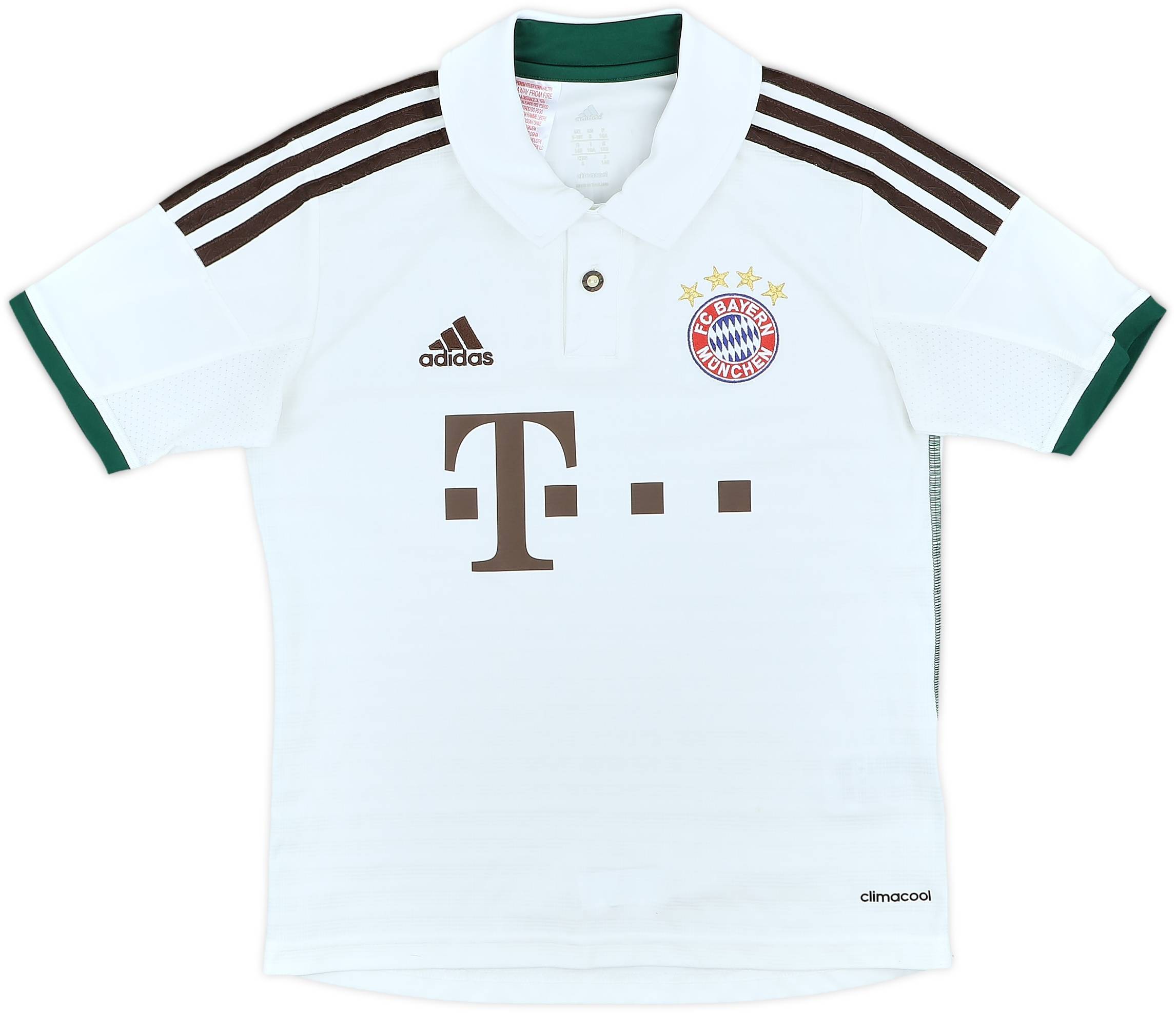 14/15 adidas × BAYERN Away Game Shirts Adidas FC Bayern Away Jersey 2014/15 Youth Short Sleeve