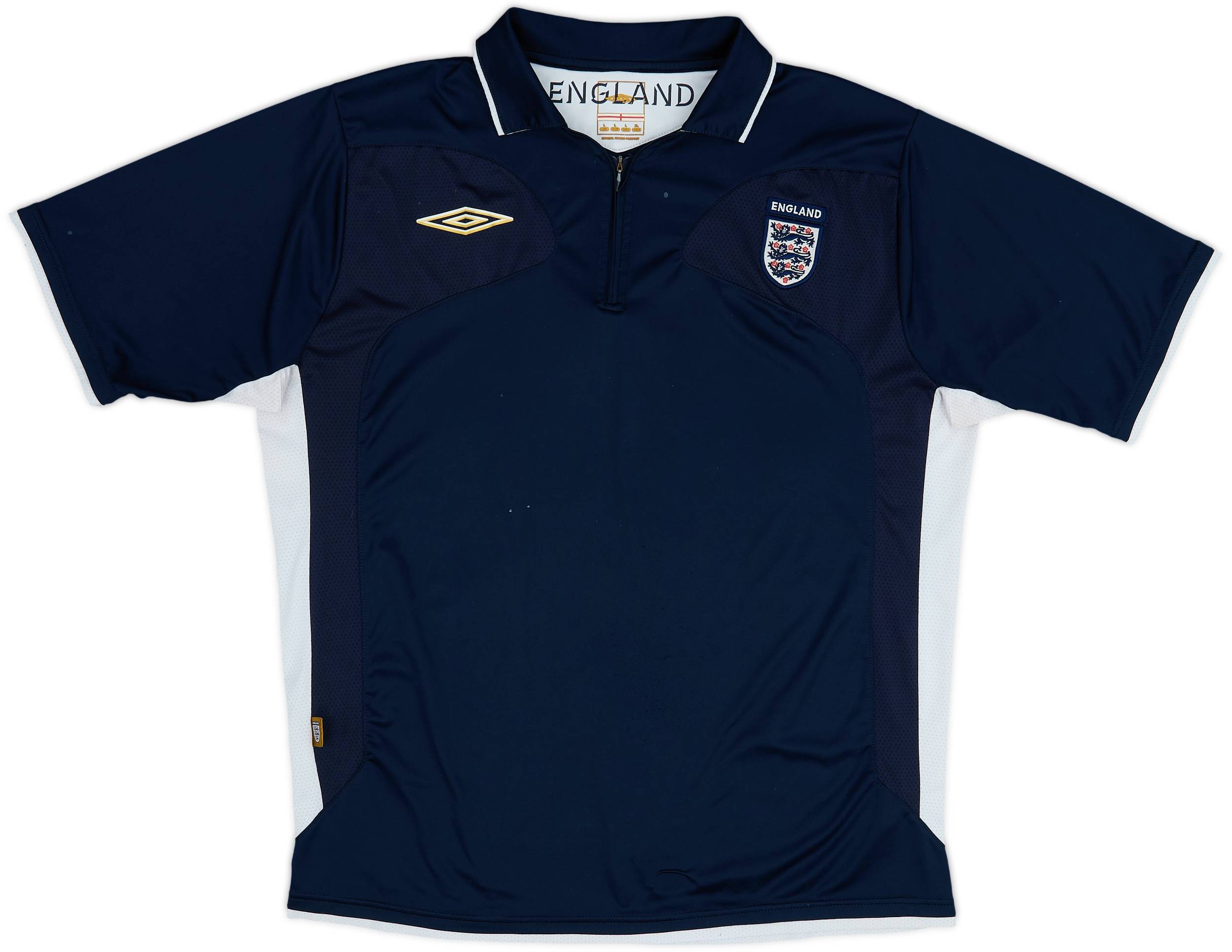 UMBRO ENGLAND サッカーシャツ ユニフォーム XL 2005-06 England Umbro 1/4 Zip Training Shirt - 6/10 - (L)