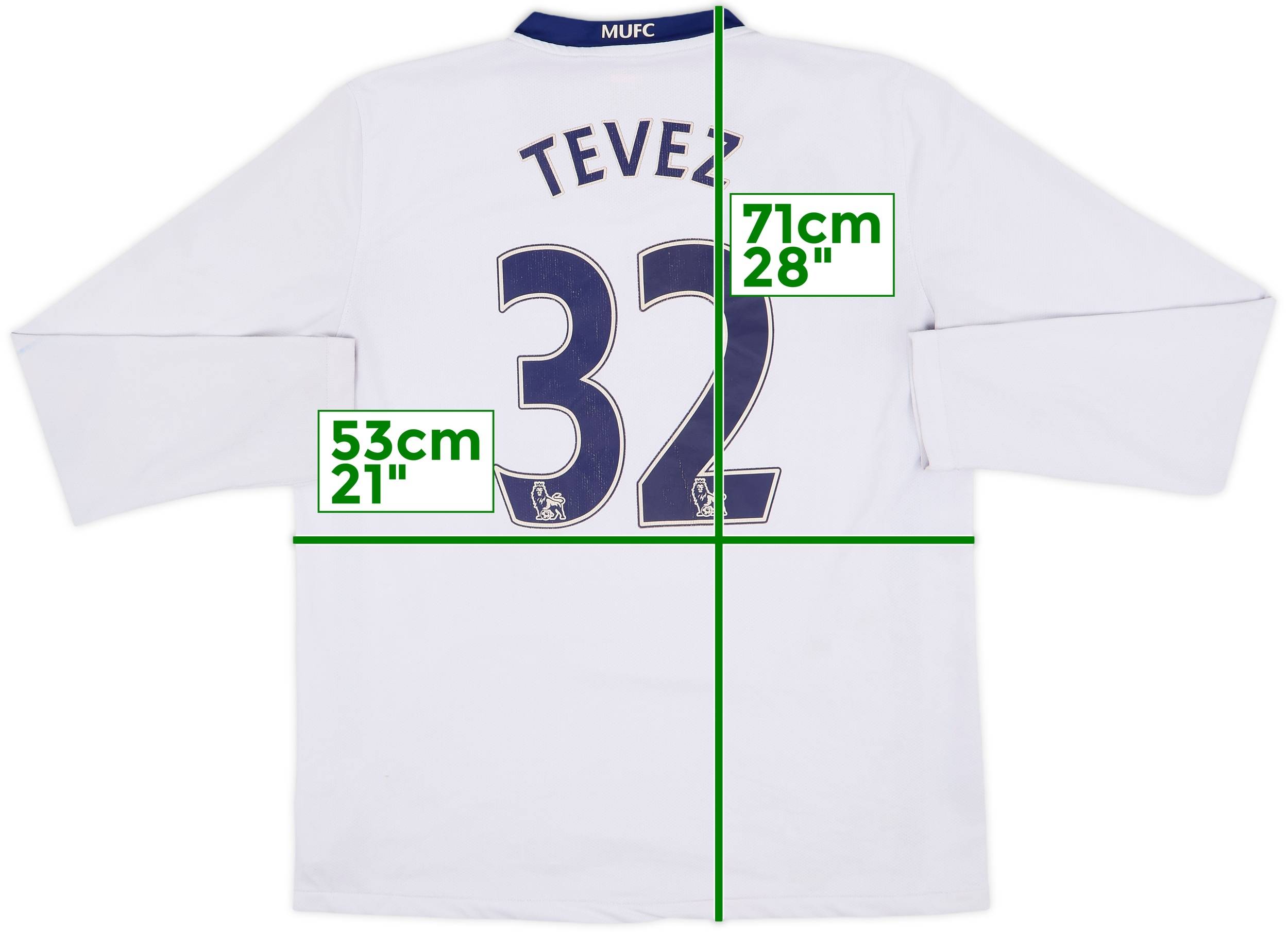 2008-10 Manchester United Away L/S Shirt Tevez #32 - 4/10 - (M)