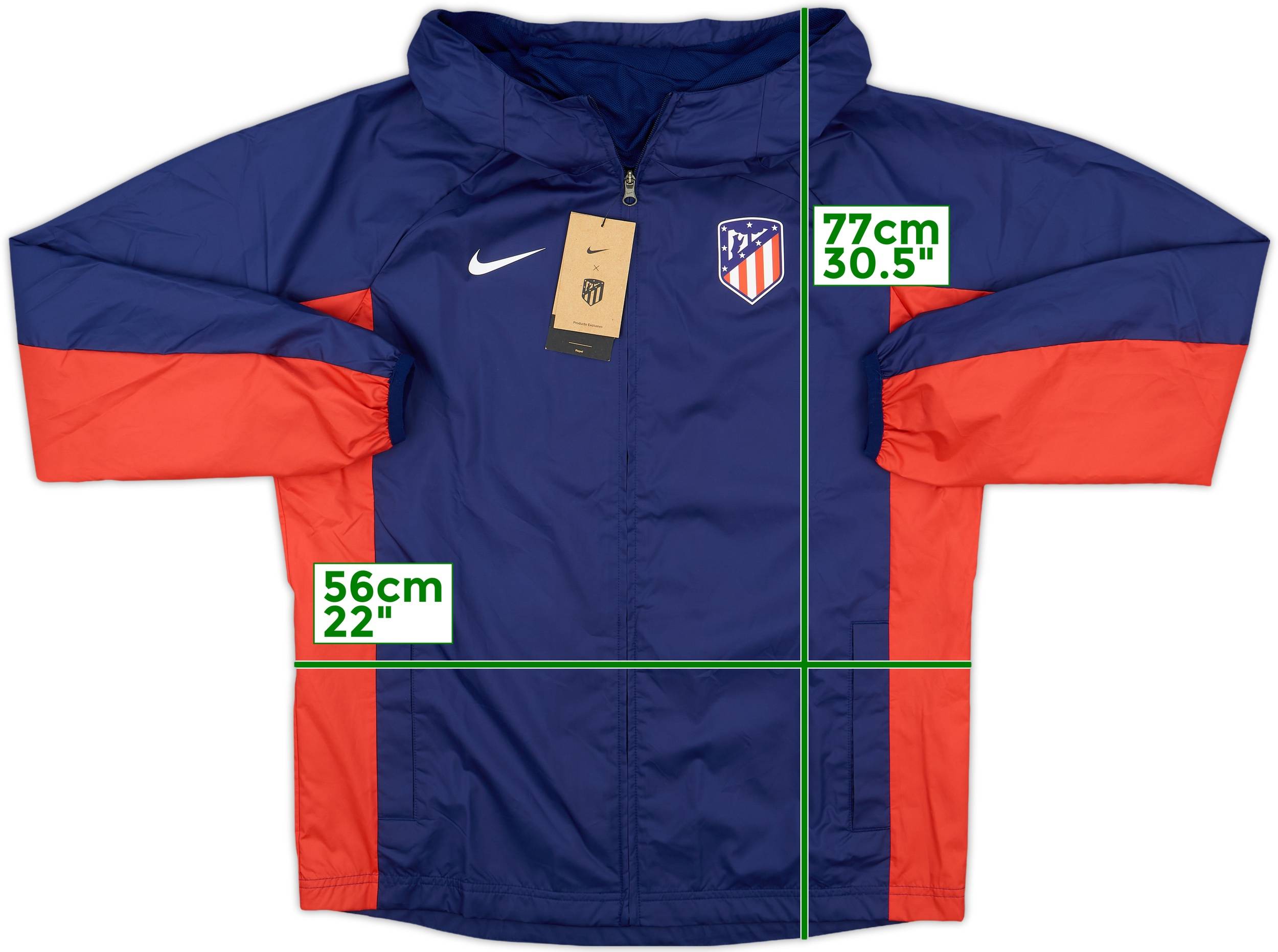 Nike Atlético Madrid ジャージ　XL 2023-24 Atletico Madrid Nike Hooded Rain Jacket (L)