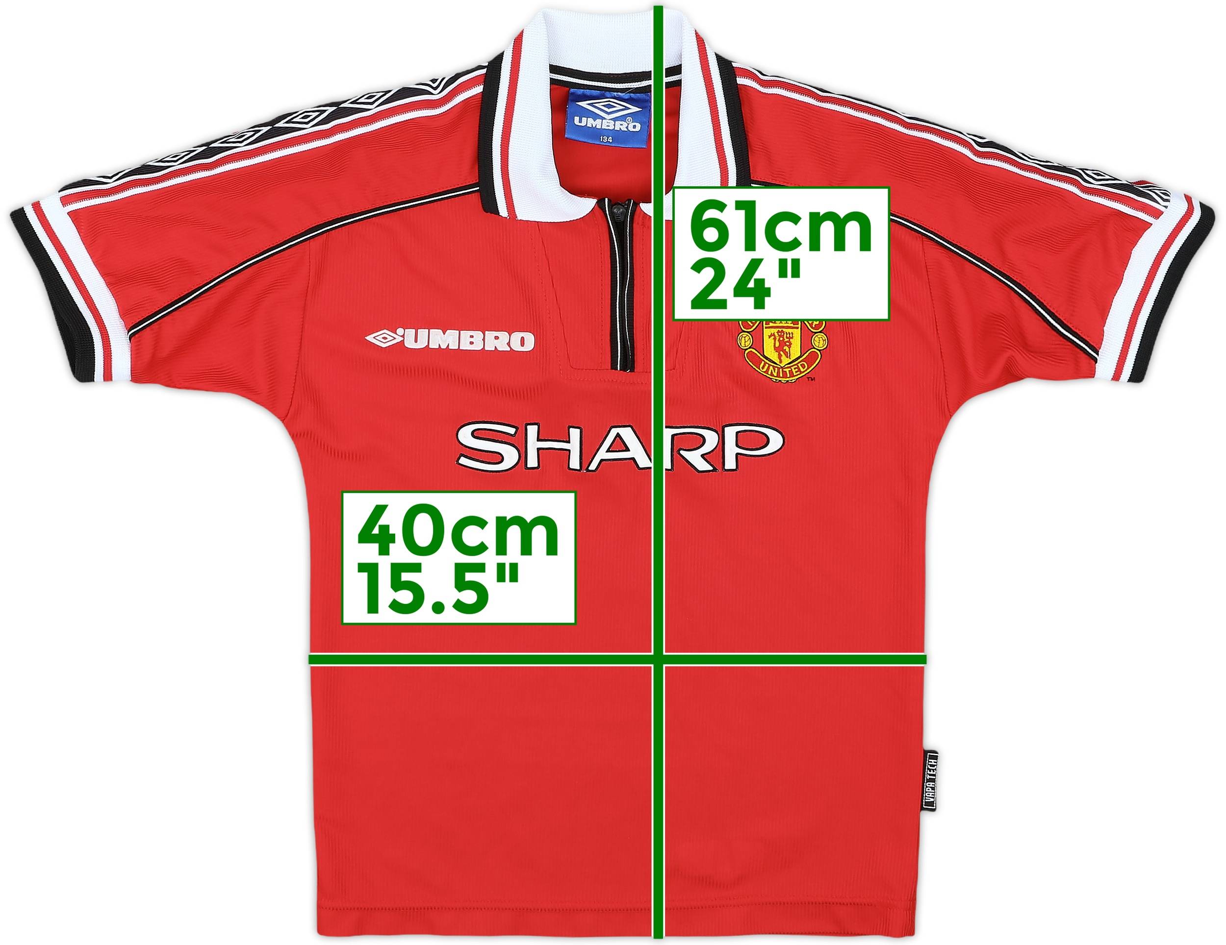 正規品　manchester united umbro ユニホーム ™️ 1998-00 Manchester United Home Shirt - 8/10 - (S.Boys)