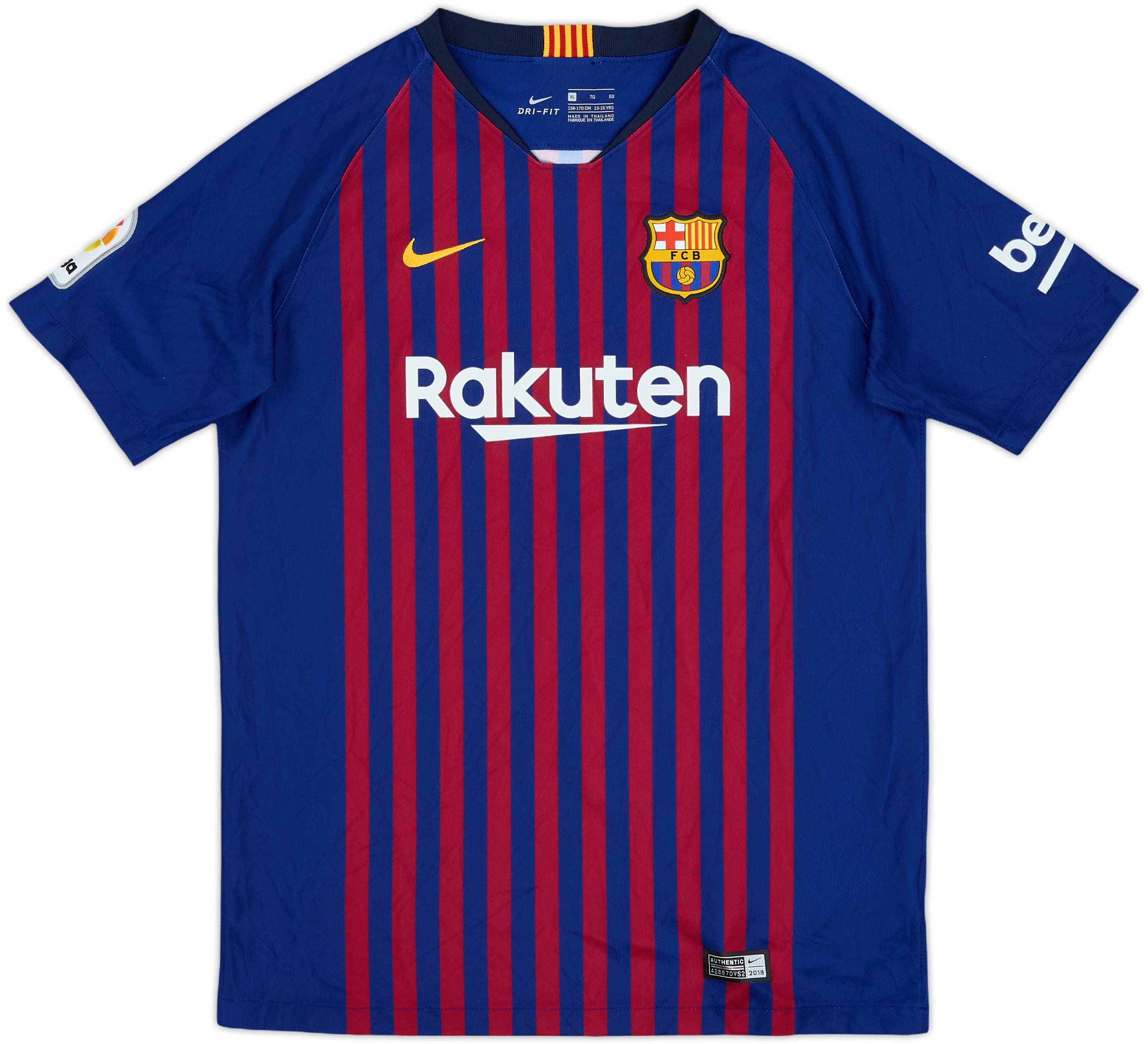 2018-19 Barcelona Home Shirt - 10/10 - (XL.Boys)