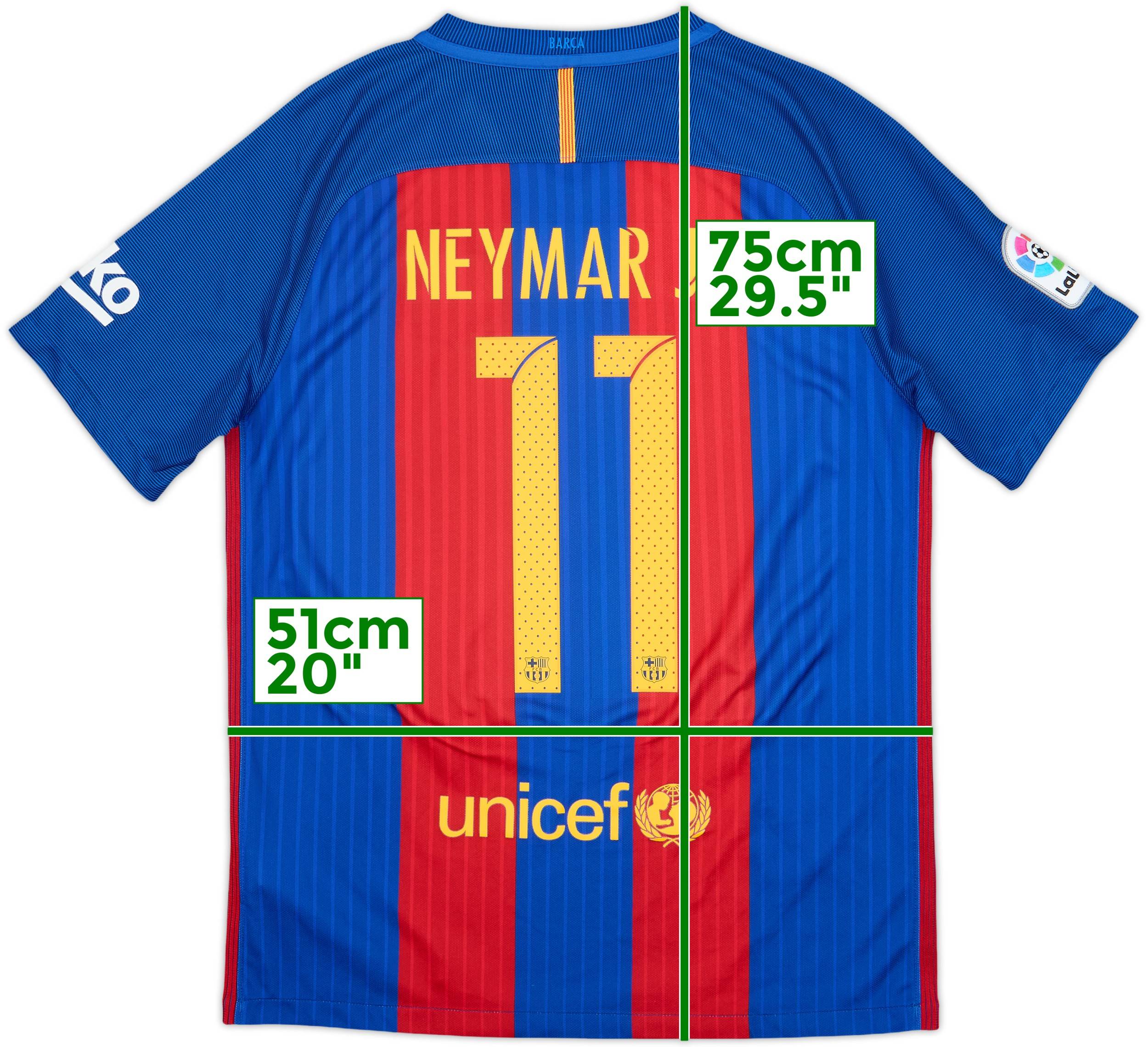 2016-17 Barcelona Home Shirt Neymar Jr #11 - 10/10 - (M)