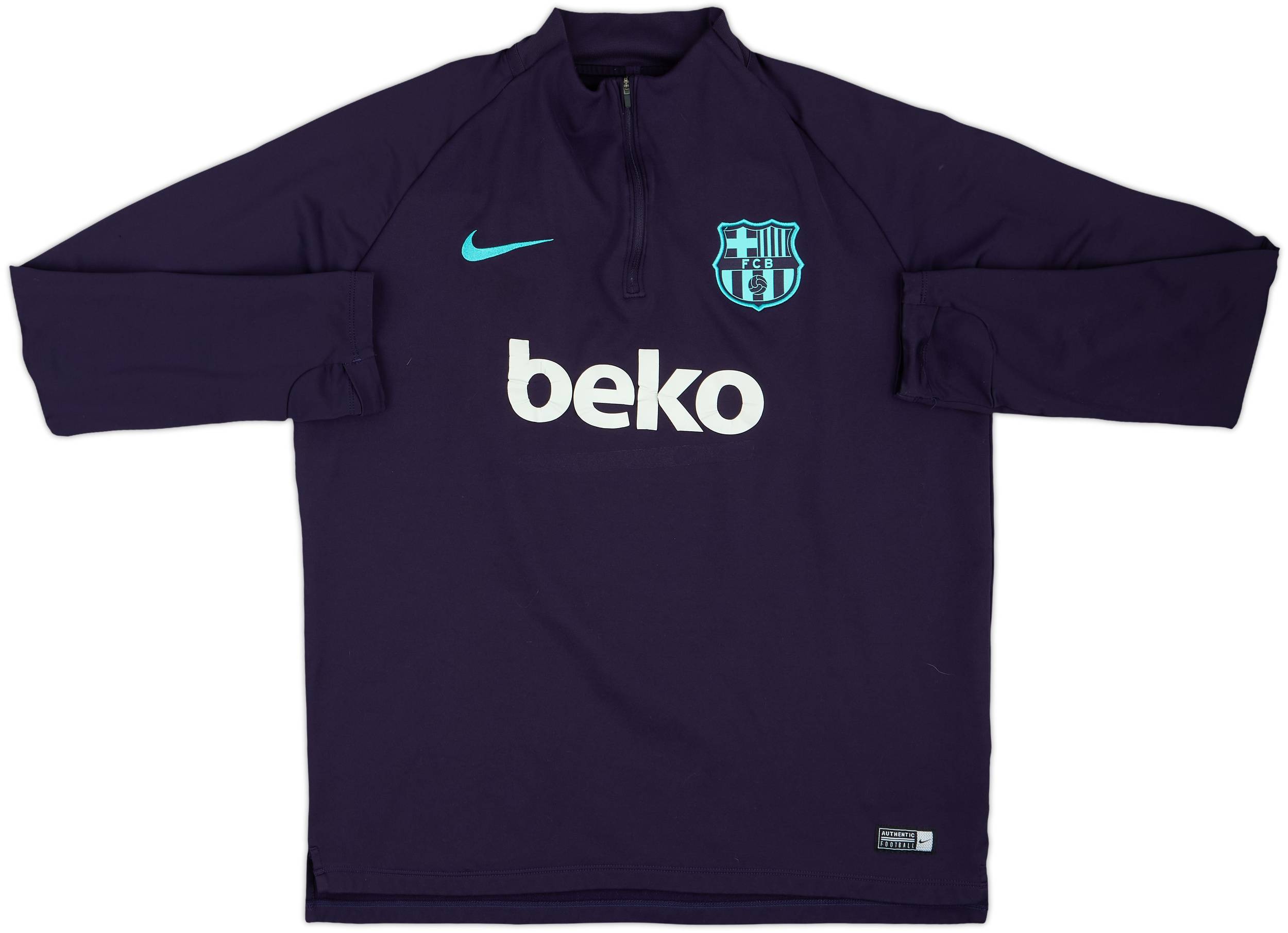 2019-20 Barcelona Nike 1/4 Zip Drill Top - 5/10 - (L)
