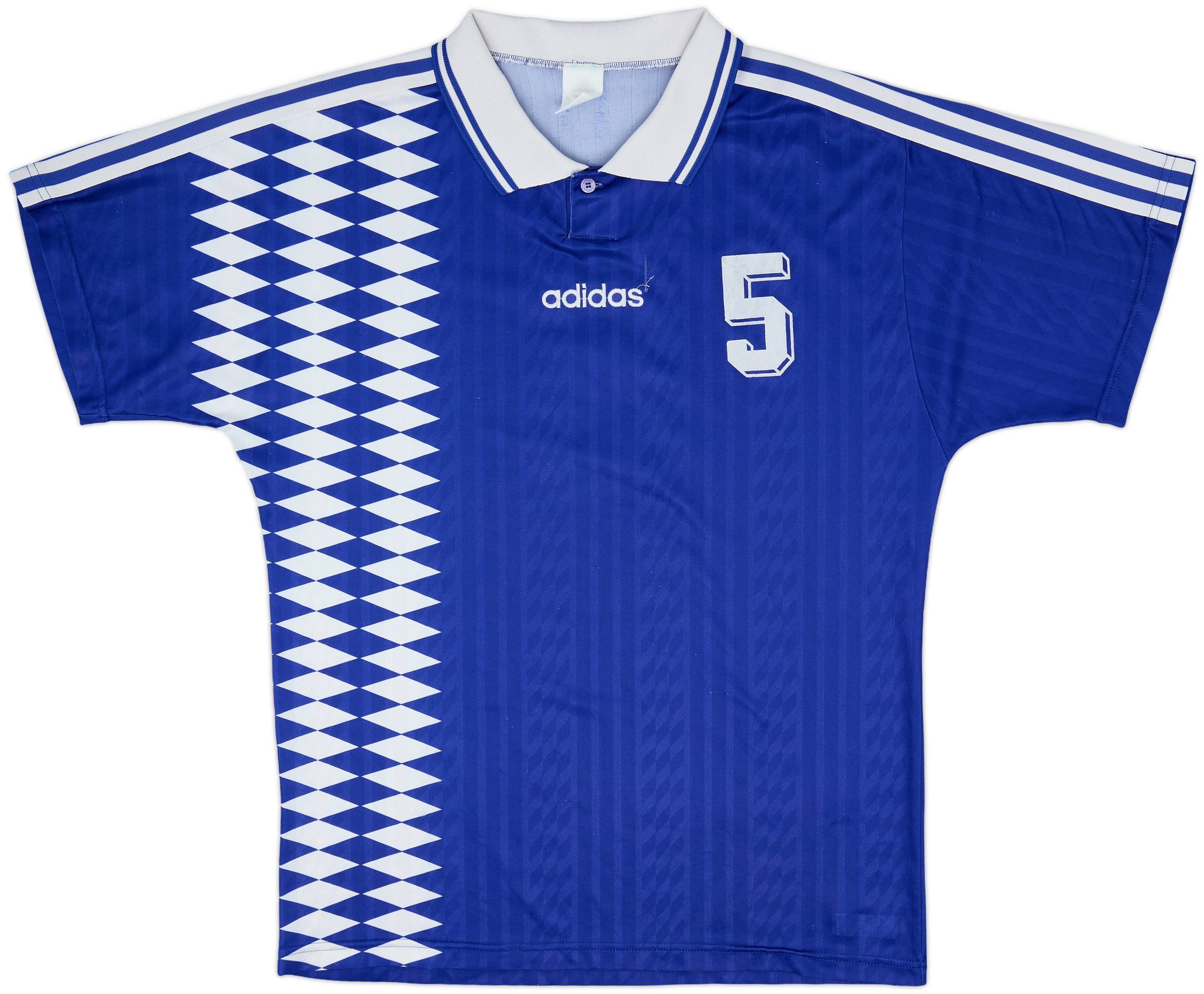 1994-96 adidas Template Shirt #5 - 8/10 - (XL)