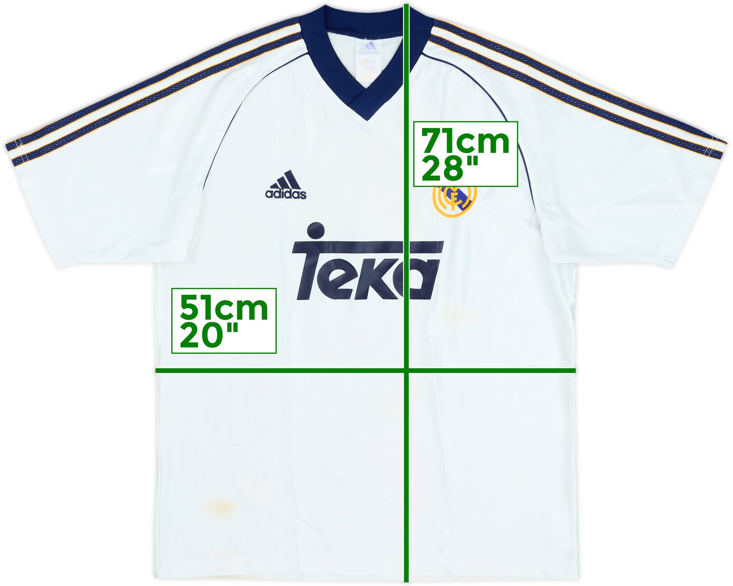 1998-00 Real Madrid Home Shirt - 5/10 - (XL.Boys)