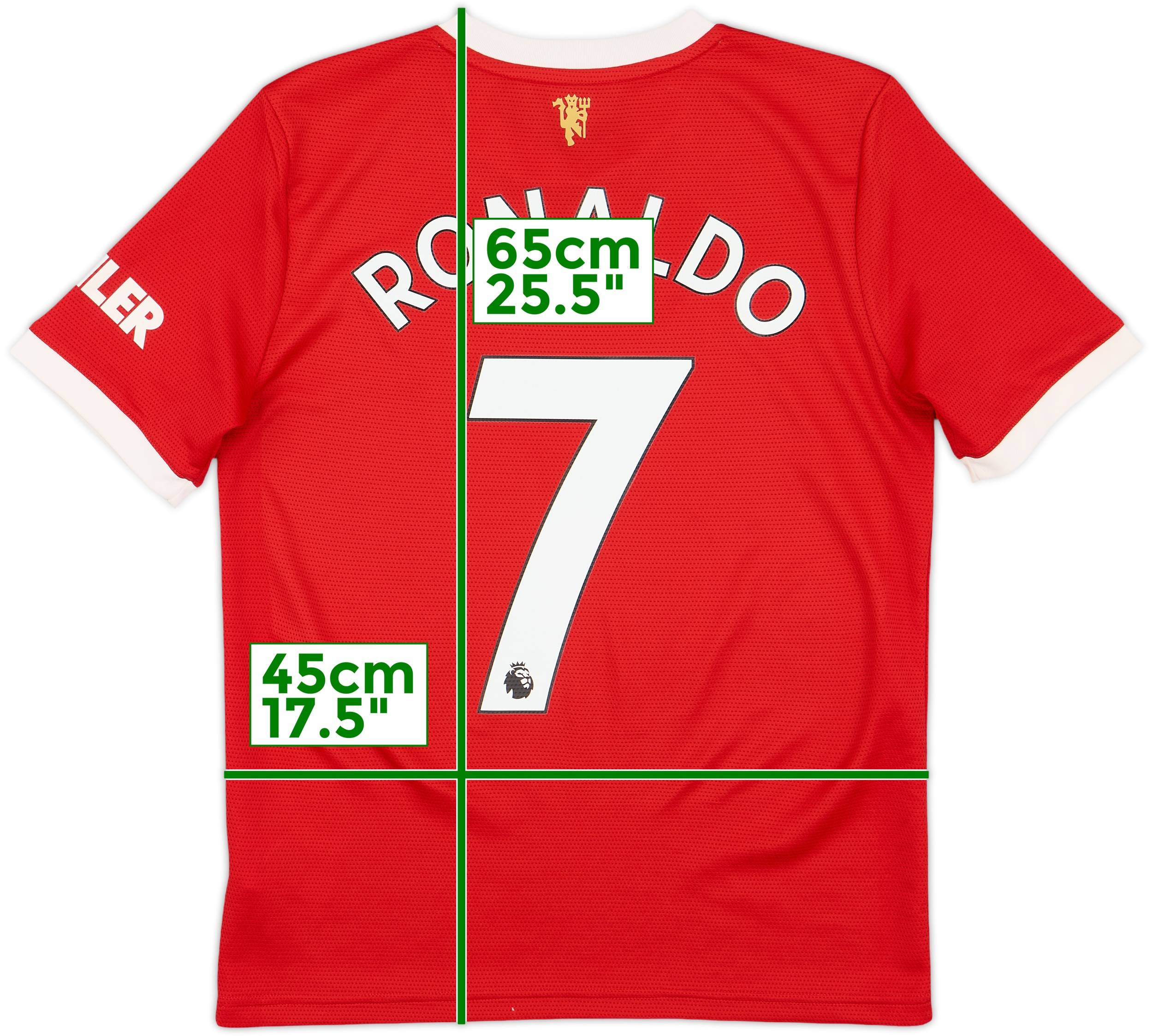 2021-22 Manchester United Home Shirt Ronaldo #7 - 9/10 - (L