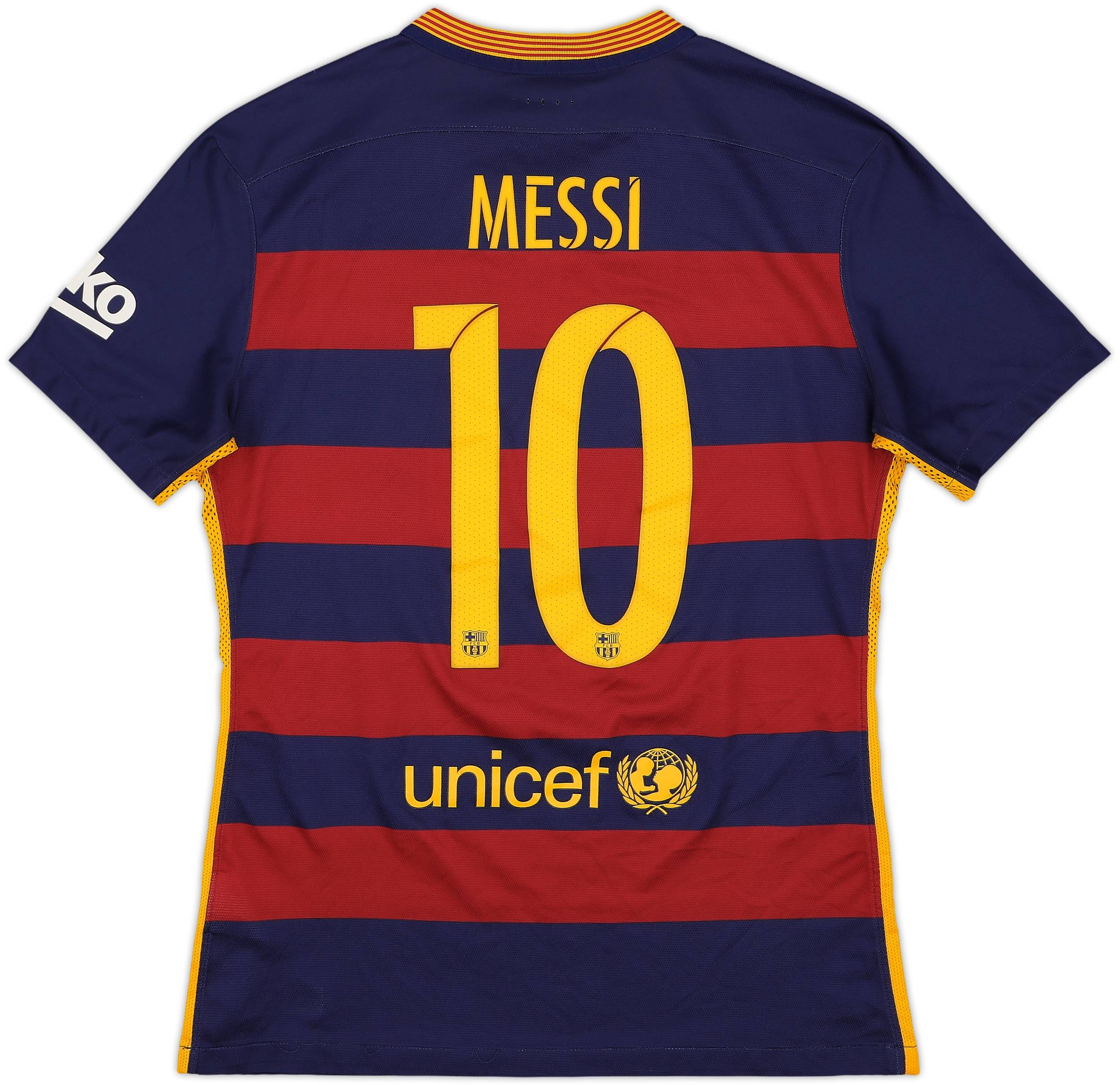 Tシャツ MESSI 10 ★ FC Barcelona 2015-16 Barcelona Authentic Home Shirt Messi #10 - 5/10 - (M)