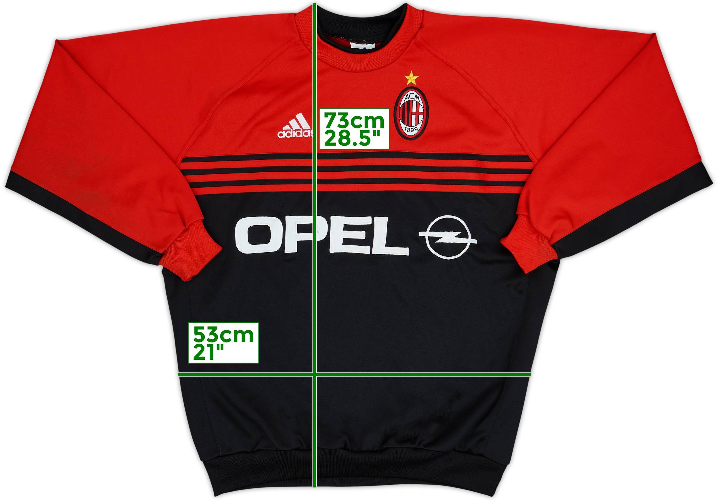 1998-99 AC Milan adidas Sweat Top - 8/10 - (M)
