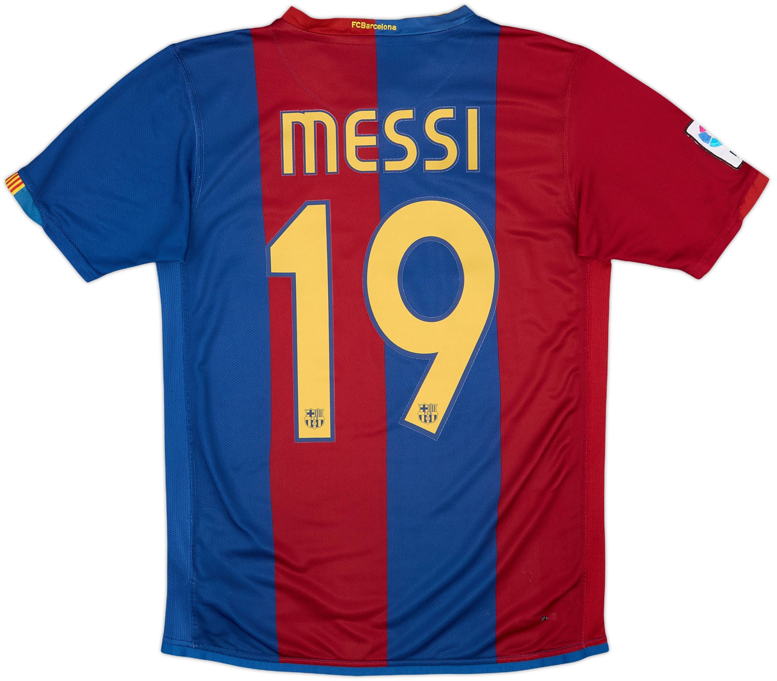 2006-07 Barcelona Home Shirt Messi #19 - 7/10 - (XL.Boys)