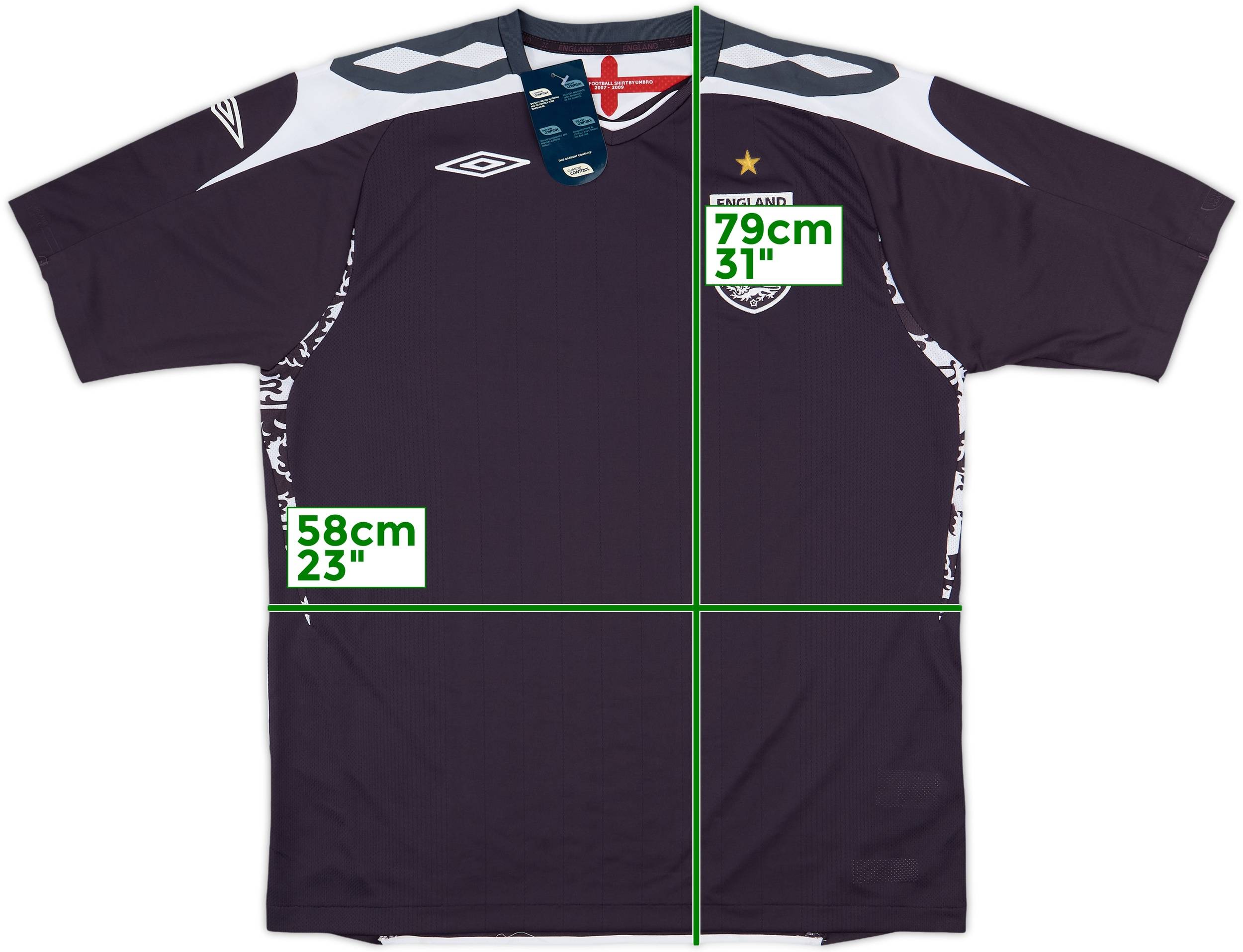 イングランド代表 Umbro シャツ 2007-2009年モデル　値下げ umbro イングランド代表 07/09 ユニフォーム ホーム 半袖