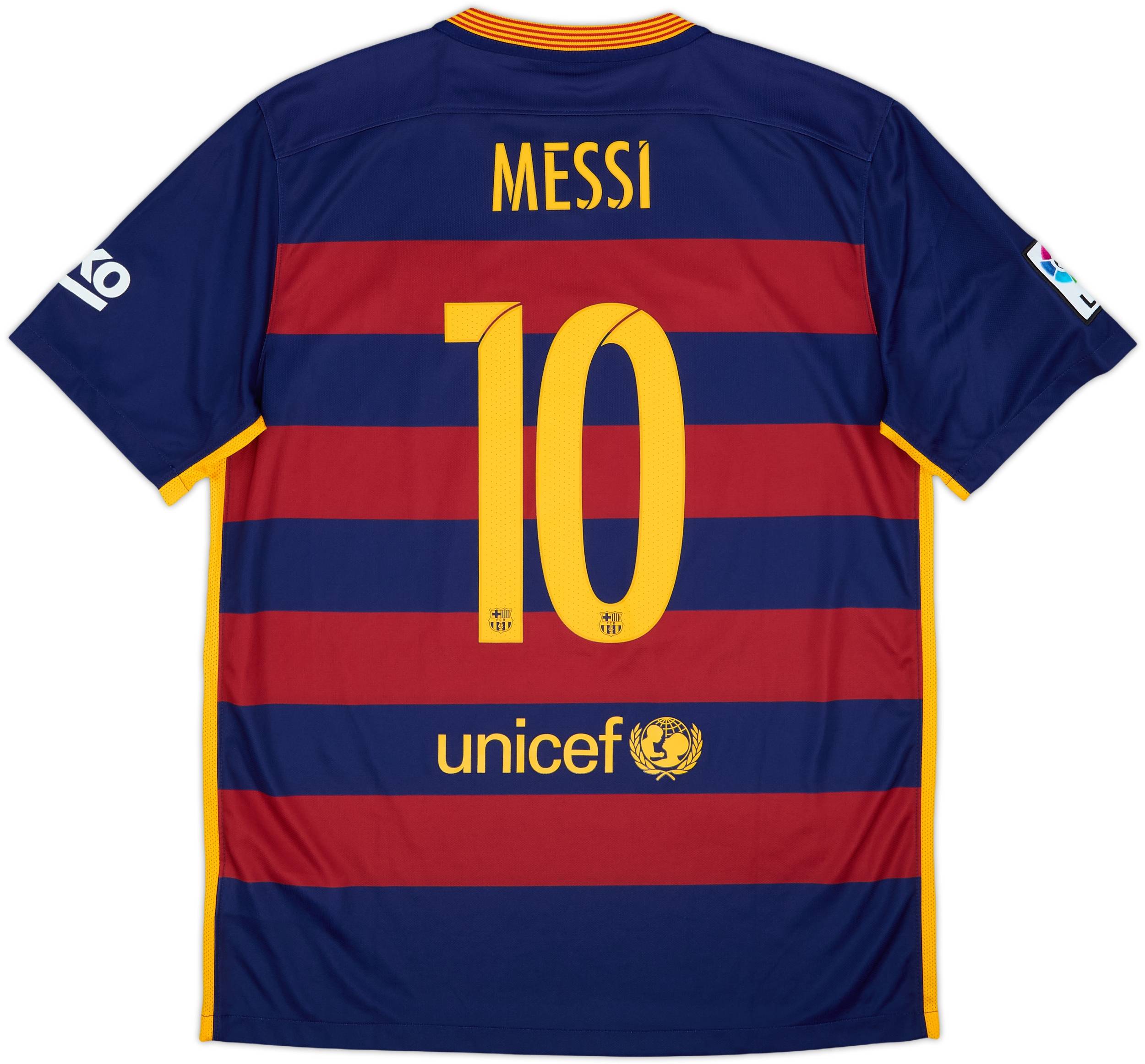 FC Barcelona 2015 メッシ 10 シャツ 2015-16 Barcelona Home Shirt Messi #10 - 9/10 - (L)