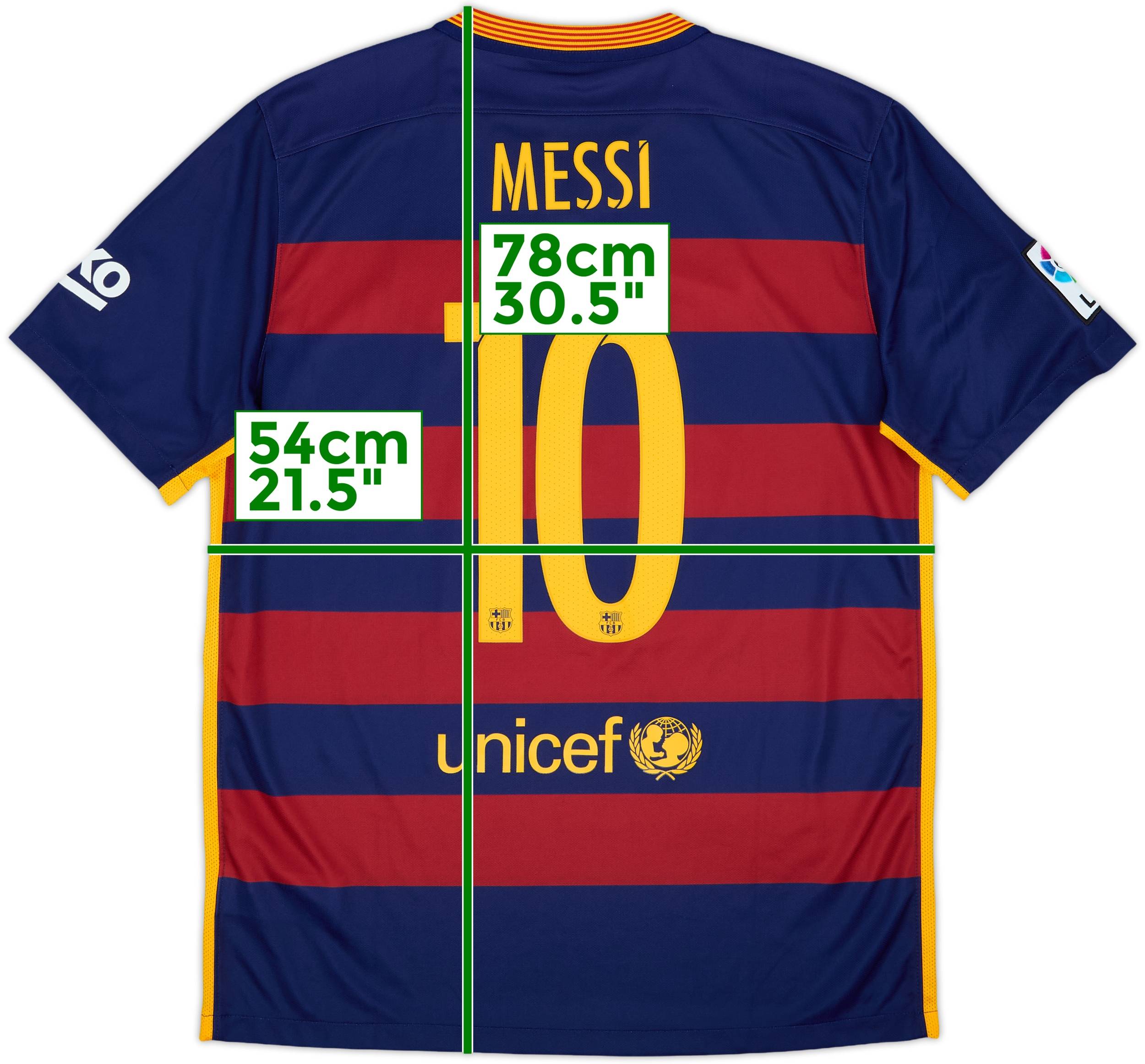 2015-16 Barcelona Home Shirt Messi #10 - 9/10 - (L)