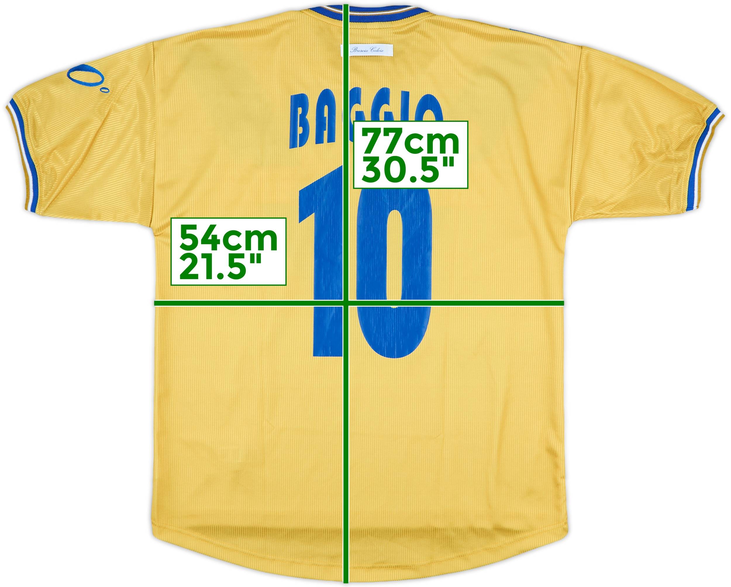 BAGGIO 10 Brescia Calcio サッカーシャツ 2001-02 Brescia Third Shirt Baggio #10 - 8/10 - (L)