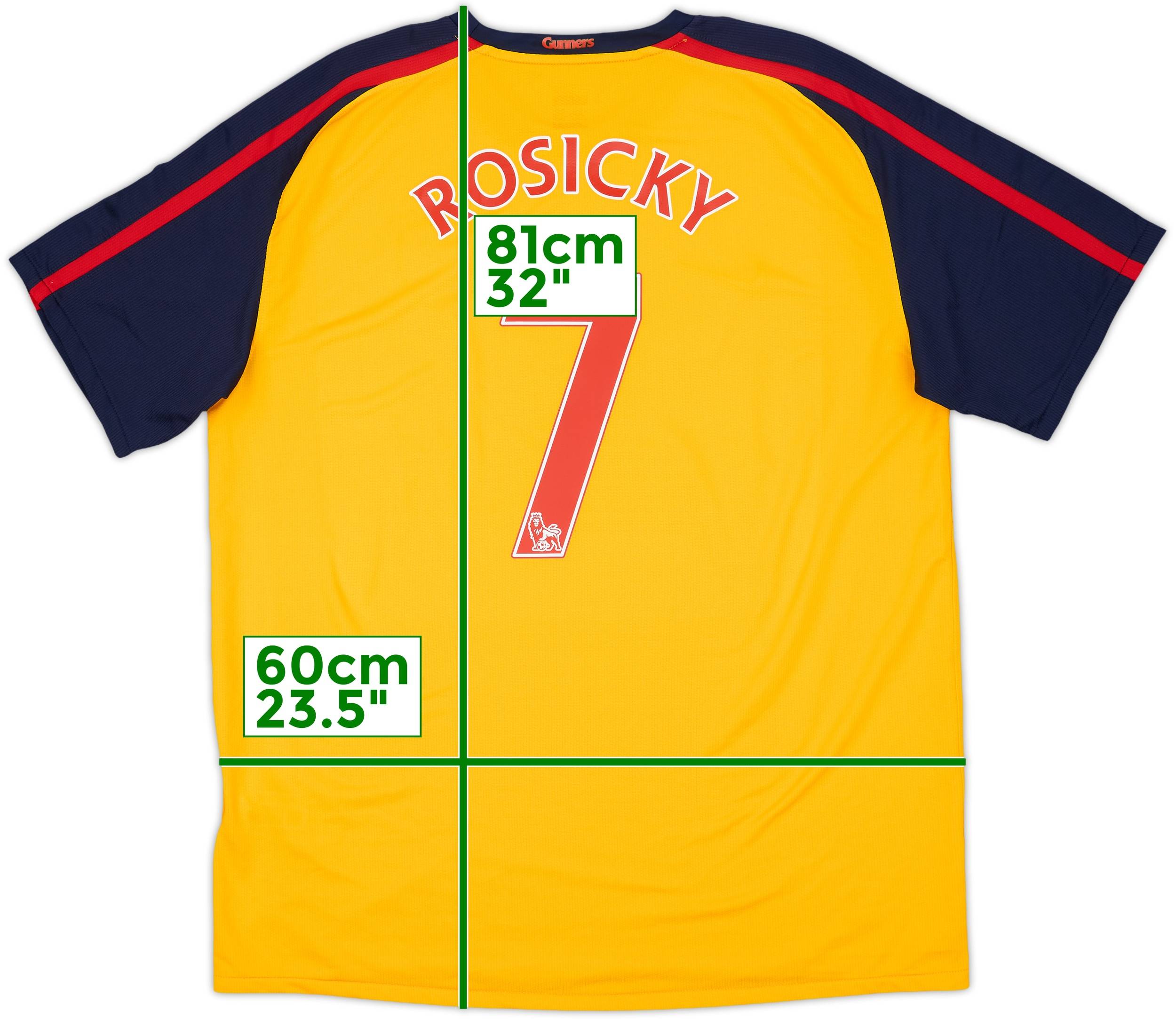 2008-09 Arsenal Away Shirt Rosicky #7 - 10/10 - (XL)