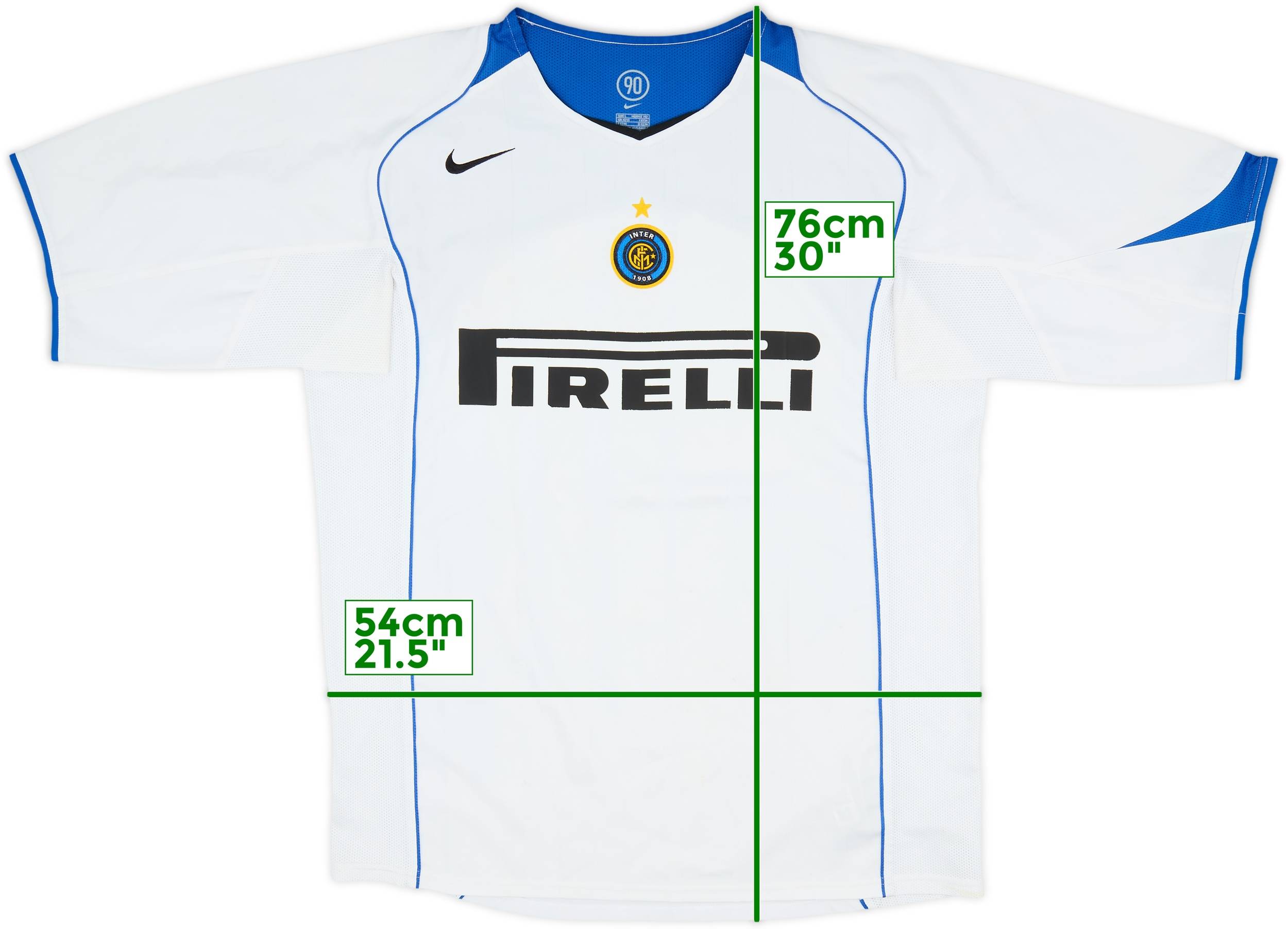 ウェア 00s 04/05 NIKE INTER MILAN Away Jersey 2004-05 Inter Milan Away Shirt - 8/10 - (L)