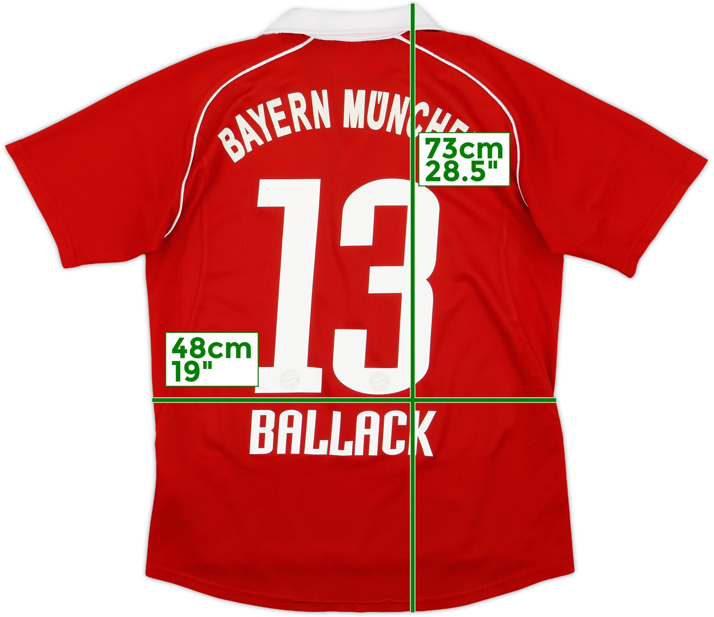 Bayern München Ballack 13 シャツ 2005-06 Bayern Munich Home Shirt Ballack #13 - 9/10 - (XL.Boys)