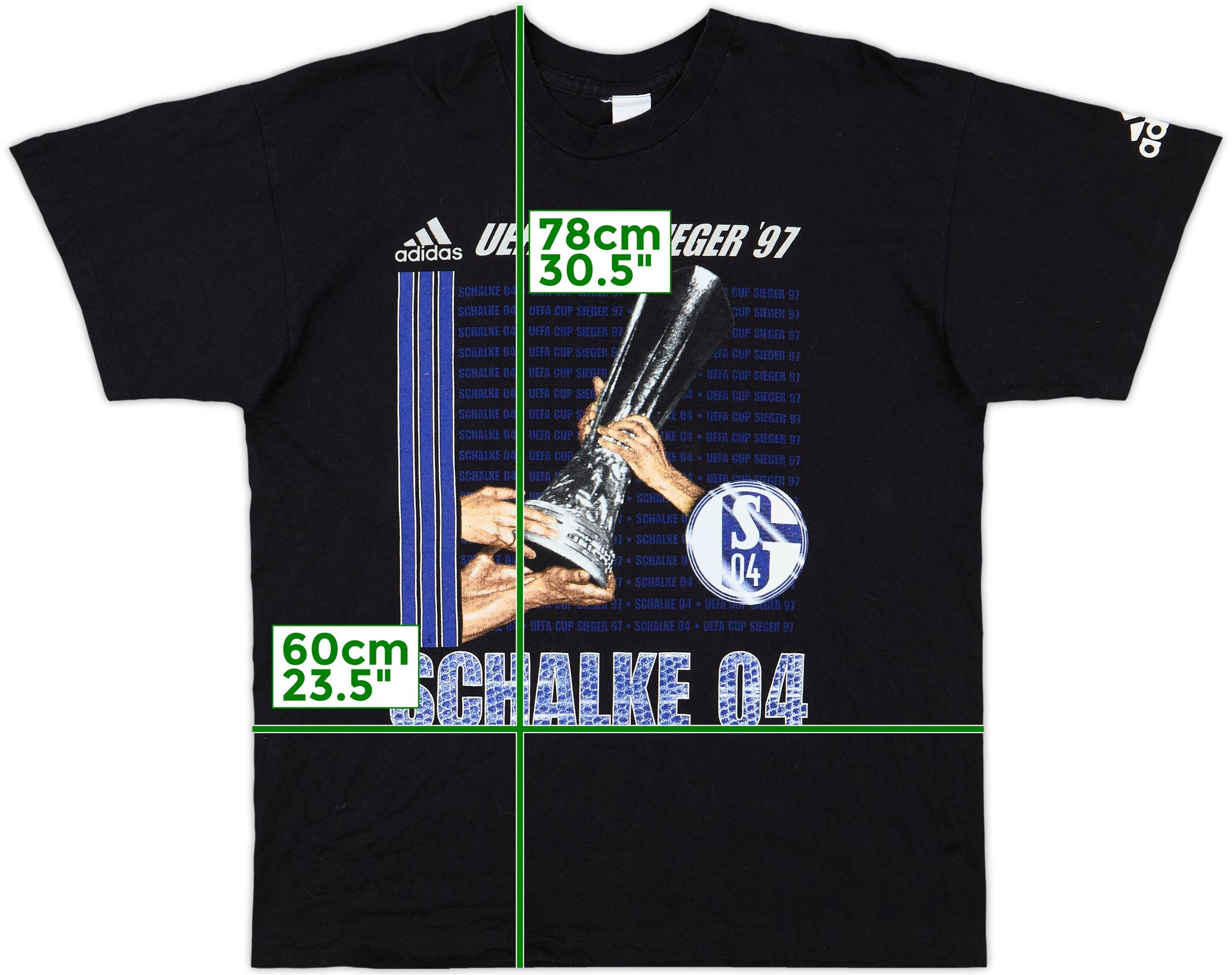 adidas Schalke 04 97/98ホームシャツ Lサイズ 未使用品 1997-98 Schalke Home Shirt - 7/10 - (M)