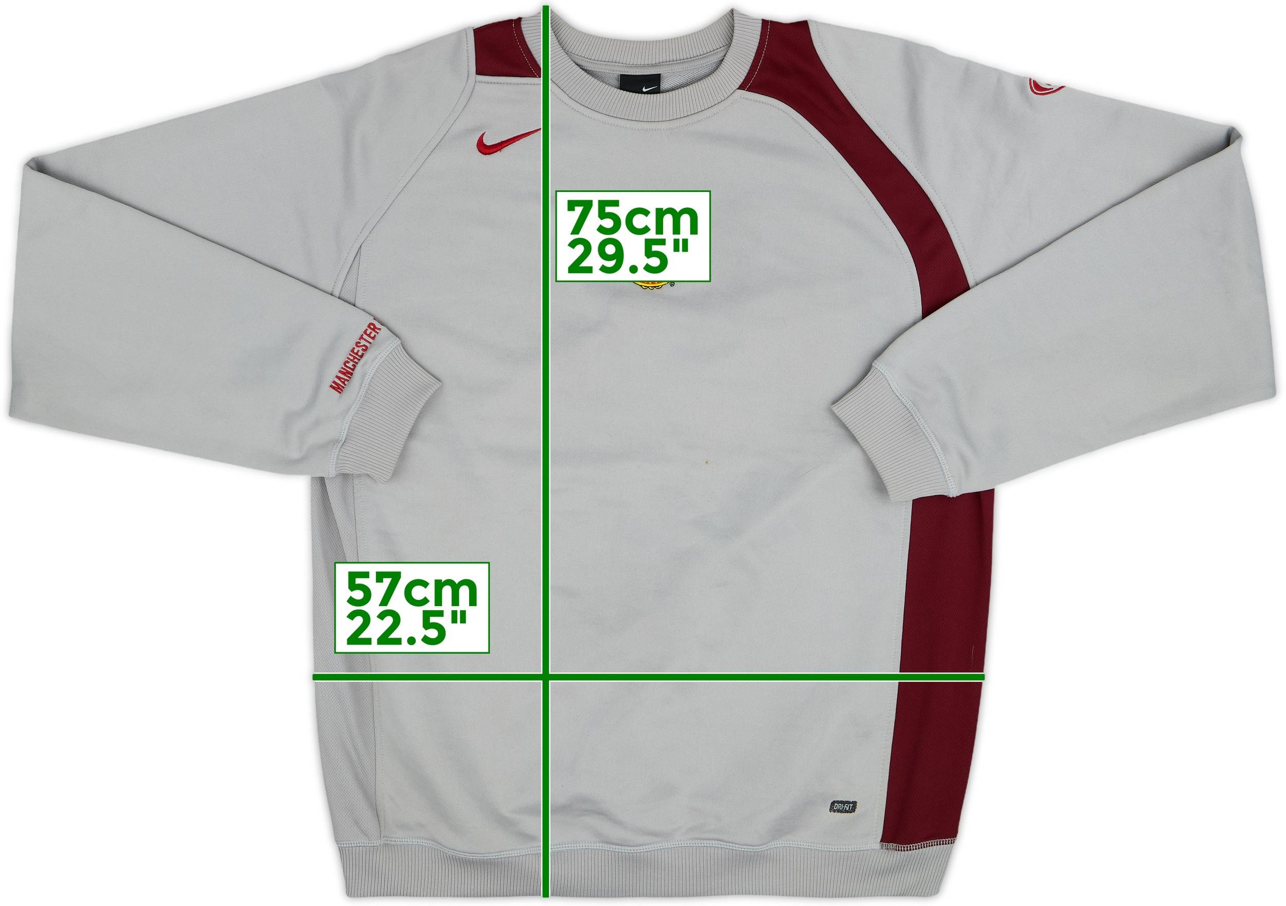 2004-05 Manchester United Nike Sweat Top - 8/10 - (L)