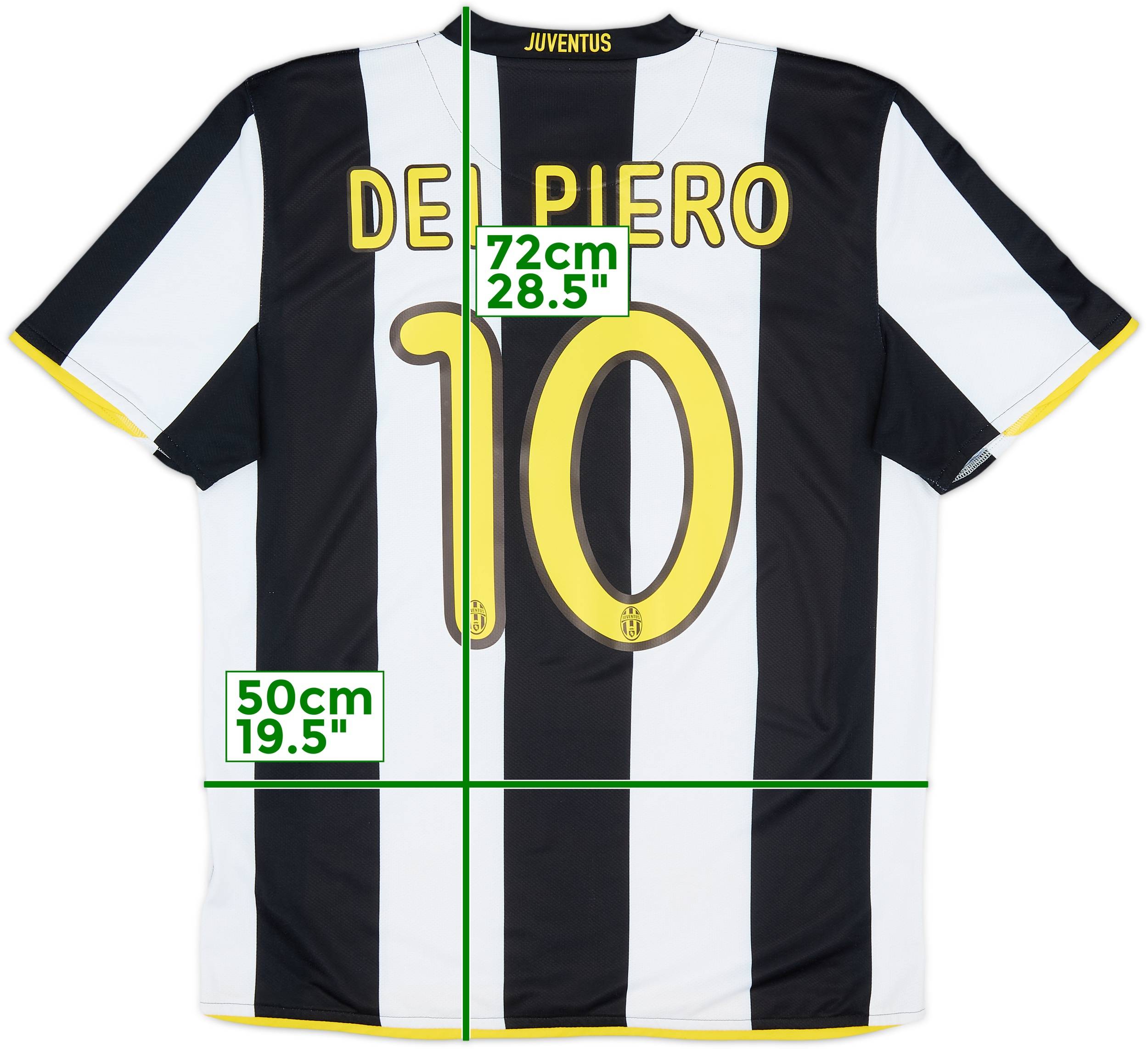 Juventus DEL PIERO 10番シャツ 2008-09 Juventus Home Shirt Del Piero #10 - 6/10 - (M)