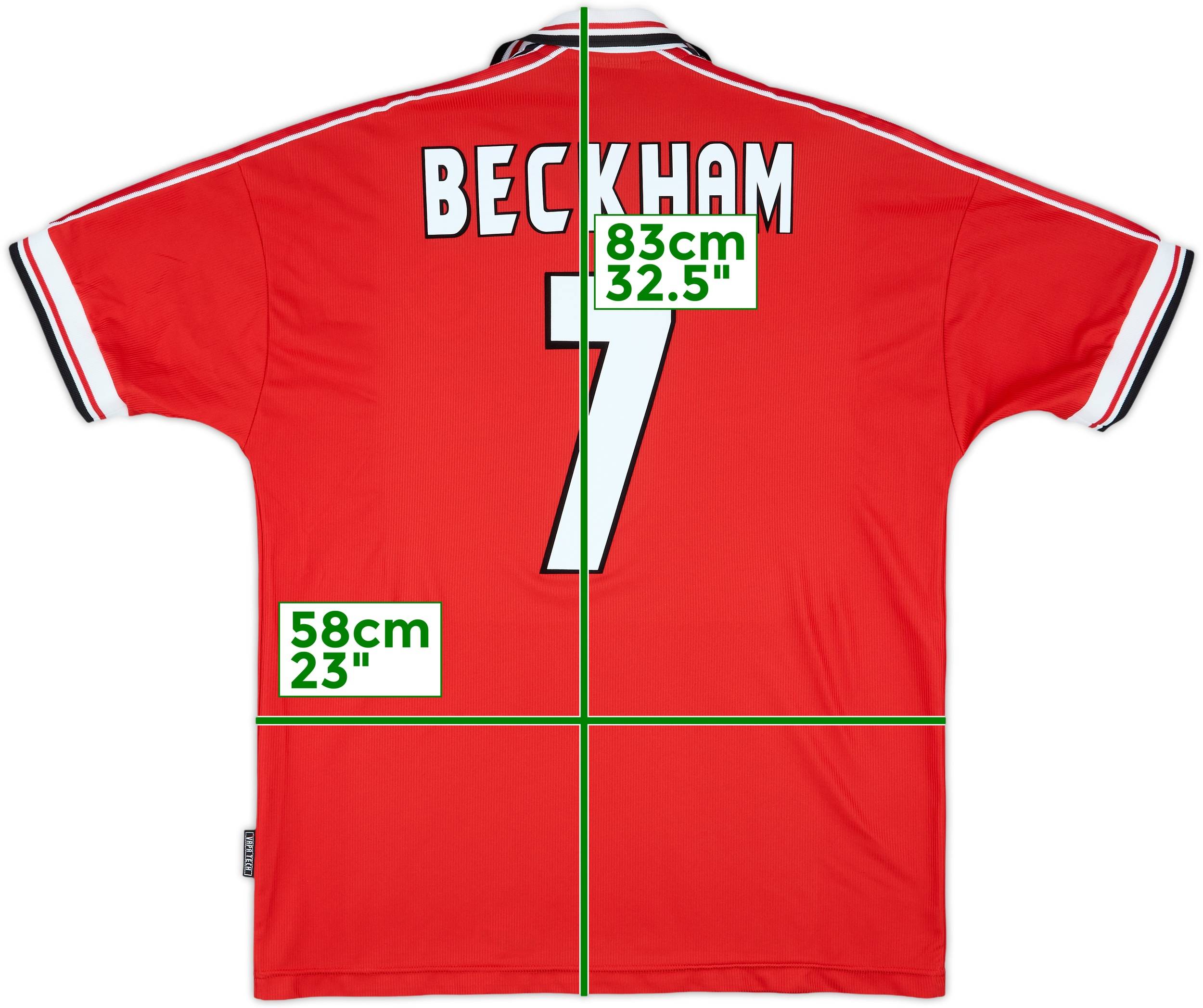 Manchester Beckham 1998/1999 7番 海外正規品 M 1998-00 Manchester United Home Shirt Beckham #7 - 7/10 - (XL)