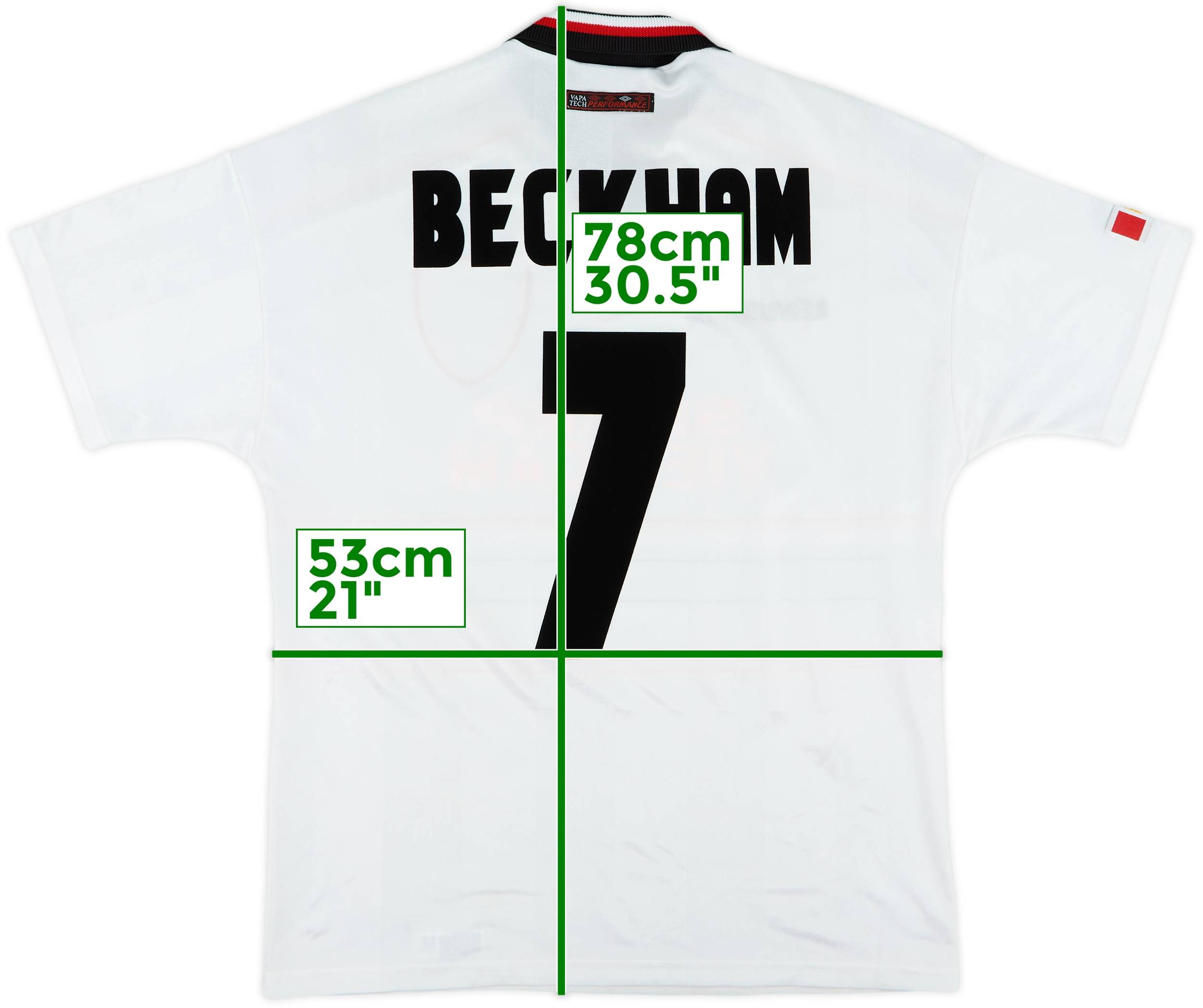 Manchester united umbro Beckham 7 L 正規品 Manchester United 1996 - 1997 Third Umbro football shirt #7