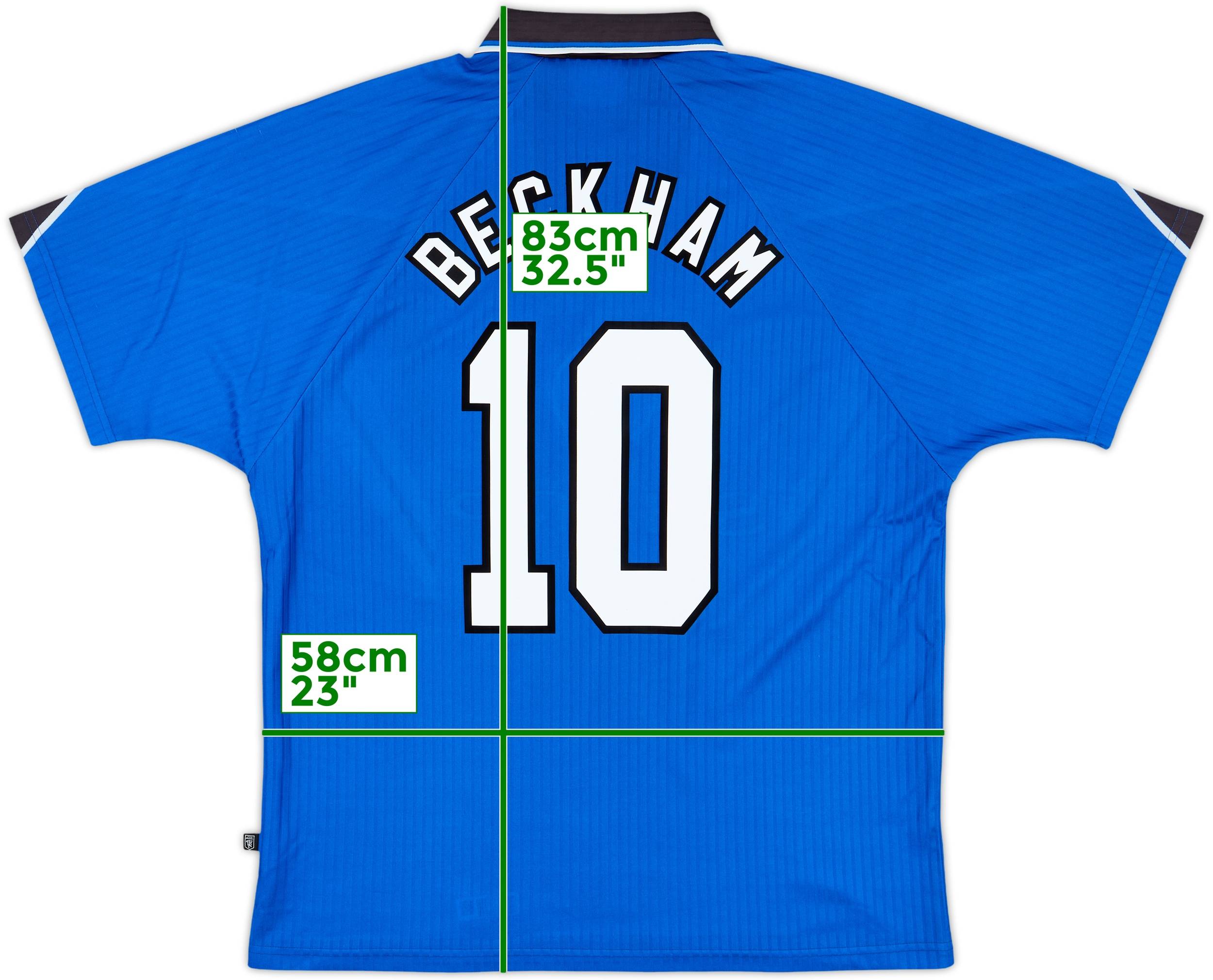 マンチェスター・ユナイテッド シャツ 96 BECKHAM 10 1996-98 Manchester United Third Shirt Beckham #10 - 10/10 - (XL)